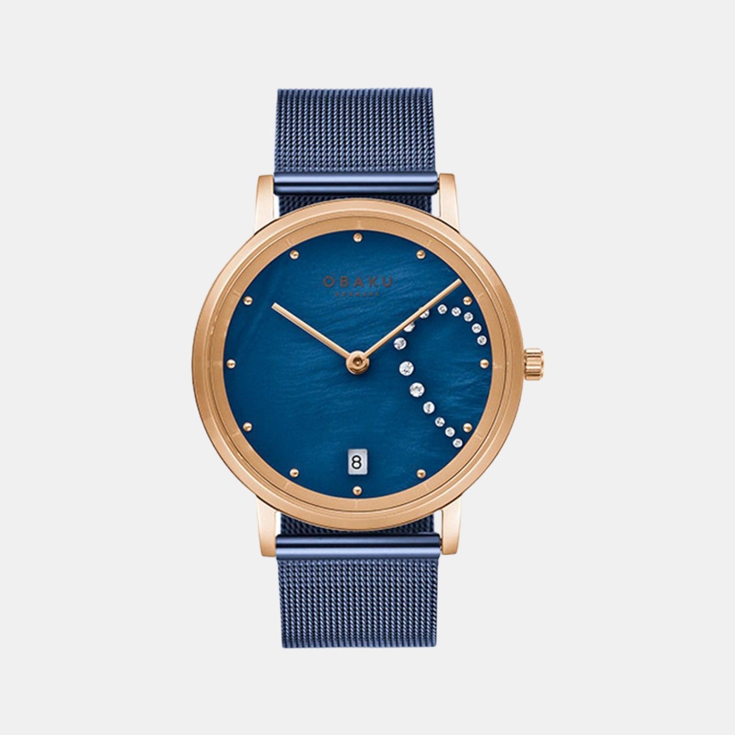 Obaku Draabe Lille Ocean Women Quartz Blue Dial Analog Stainless Steel Watch V248LHVLML