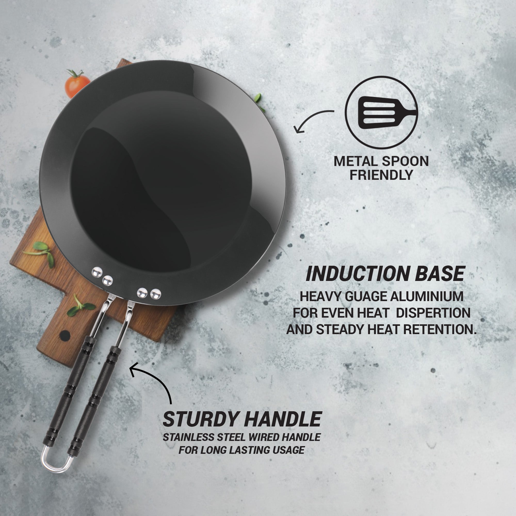 Tawa With Induction- Hard Anodised (Milton Procook) - view 3