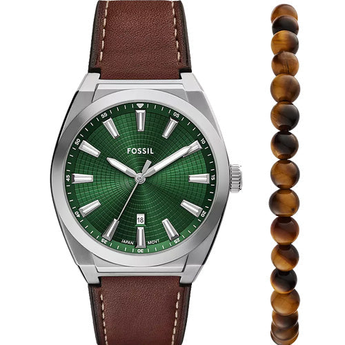 Fossil Everett Green Dial Men 42mm FS6080SET