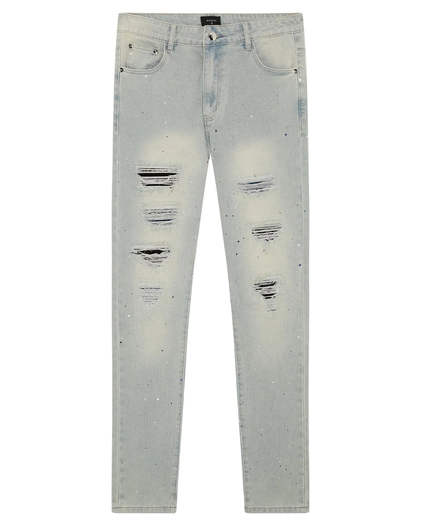 MAGIRI Ripped Indigo Slim Blue Jeans – Light Blue