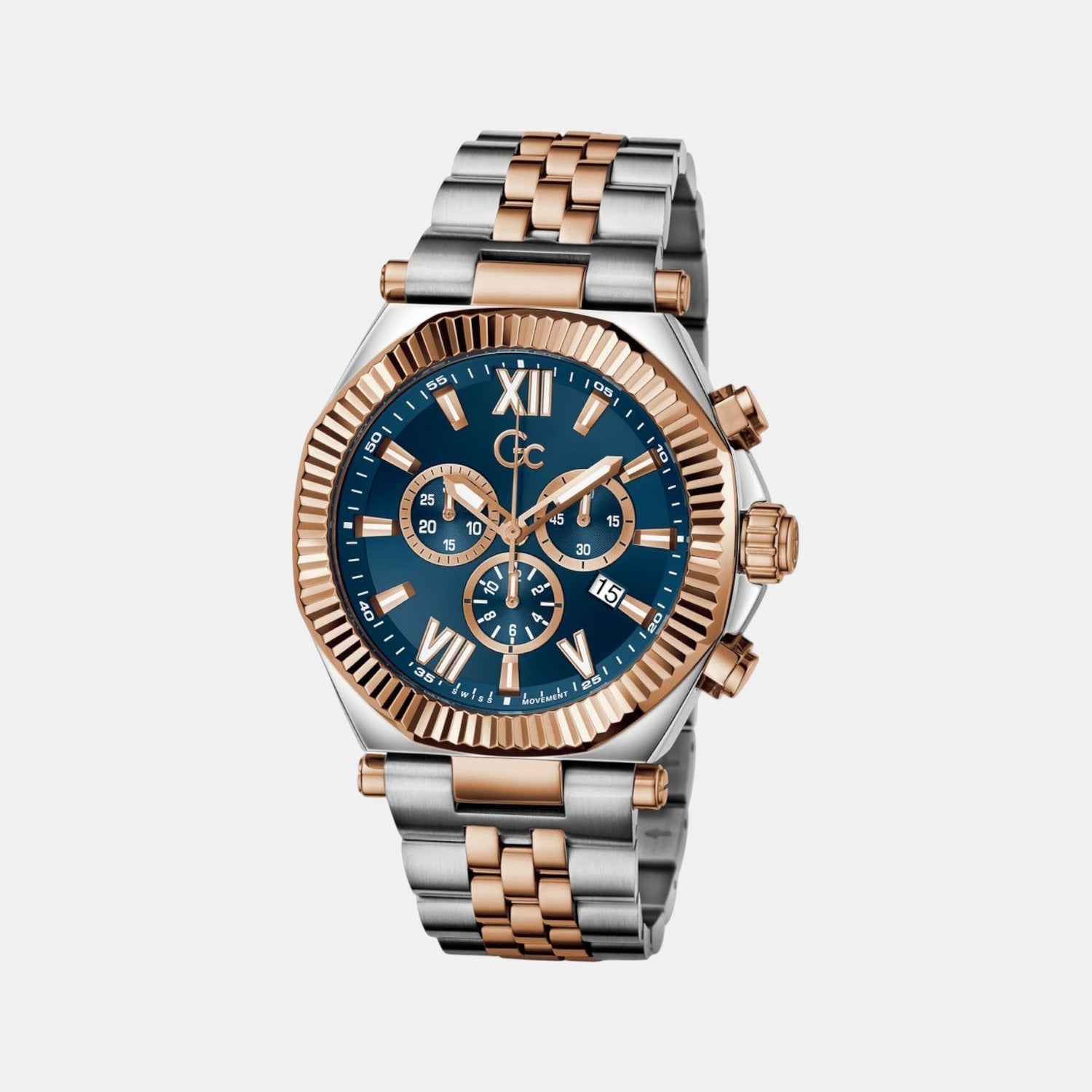 Gc Atlas Men Quartz Blue Dial Chronograph Stainless Steel Watch Z66002G7 - view 3