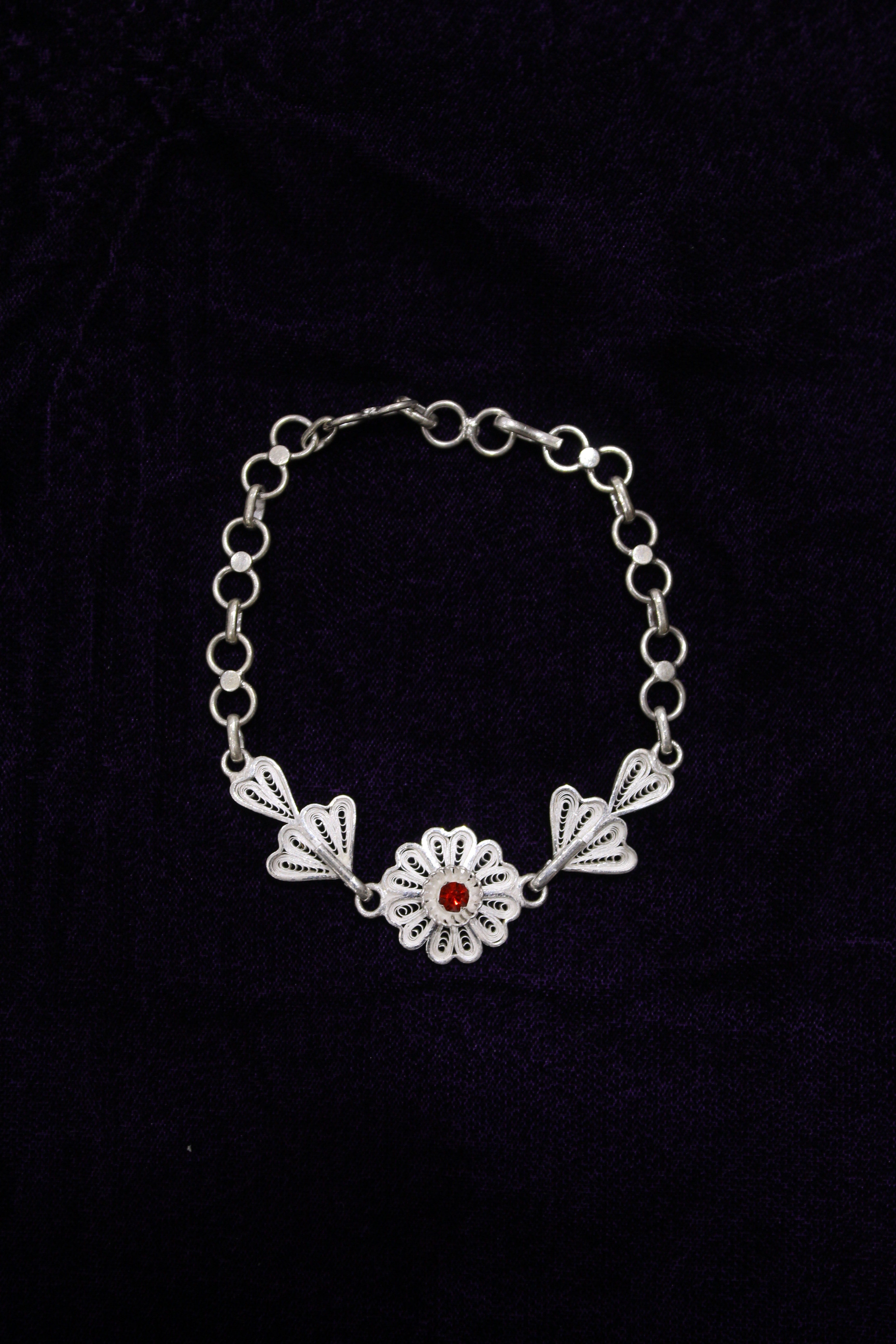 Indianvillez Tarakasi Silver Filigree Bracelet For Women - view 2