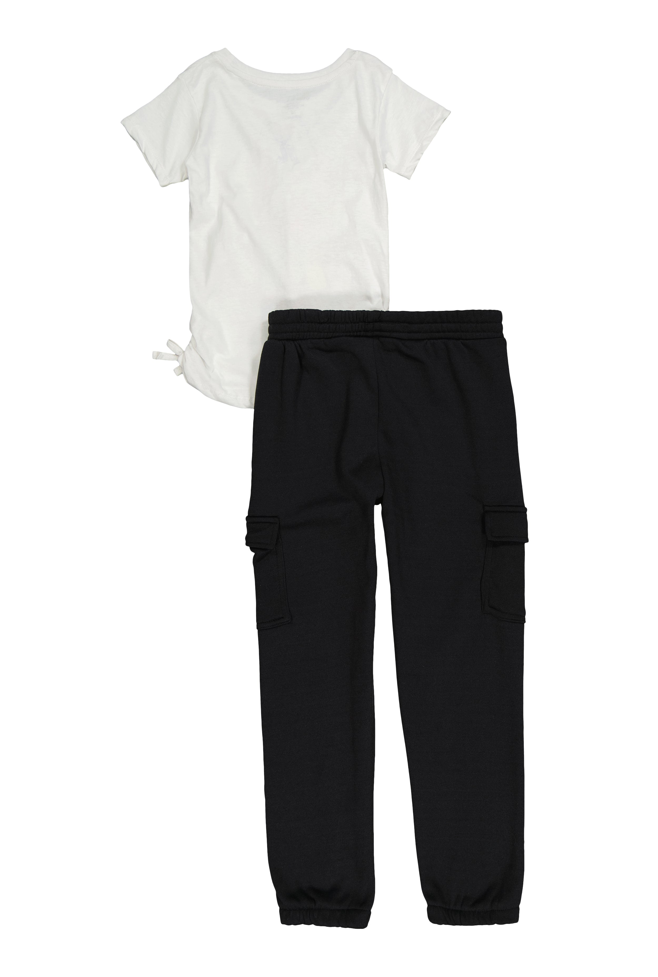Rainbow Shops Girls Self Love Club Tee and Cargo Sweatpants - view 2