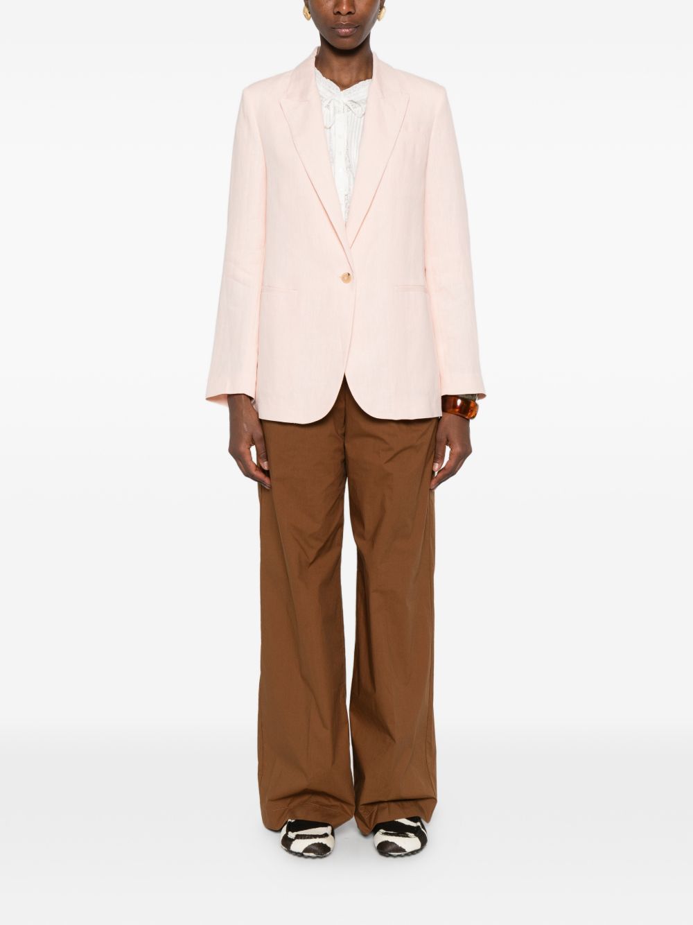 Forte Forte Linen single-breasted jacket – 100% fabric - view 5