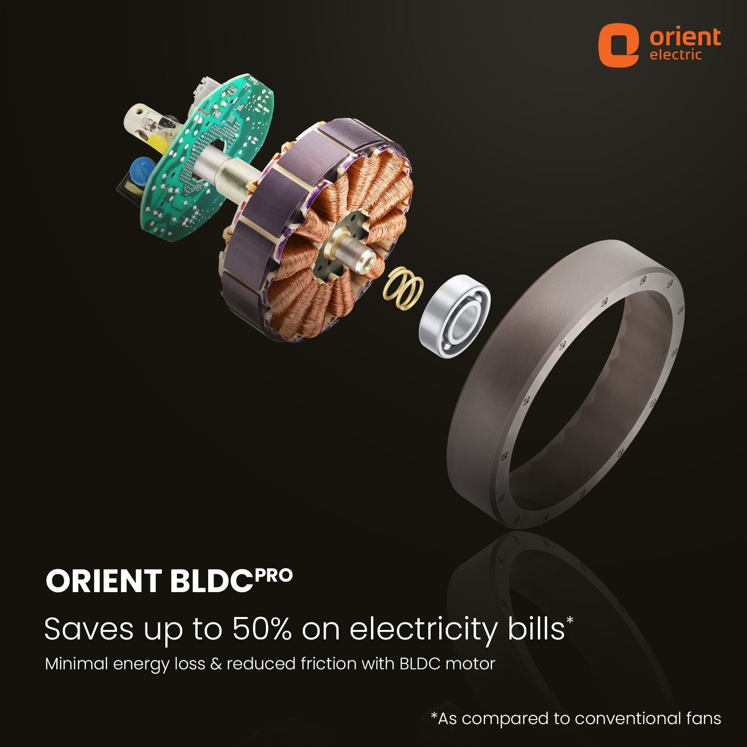 orientelectric Aeroslim with IoT, Remote & 3CCT Underlight BLDC PRO Smart Ceiling Fan - view 14