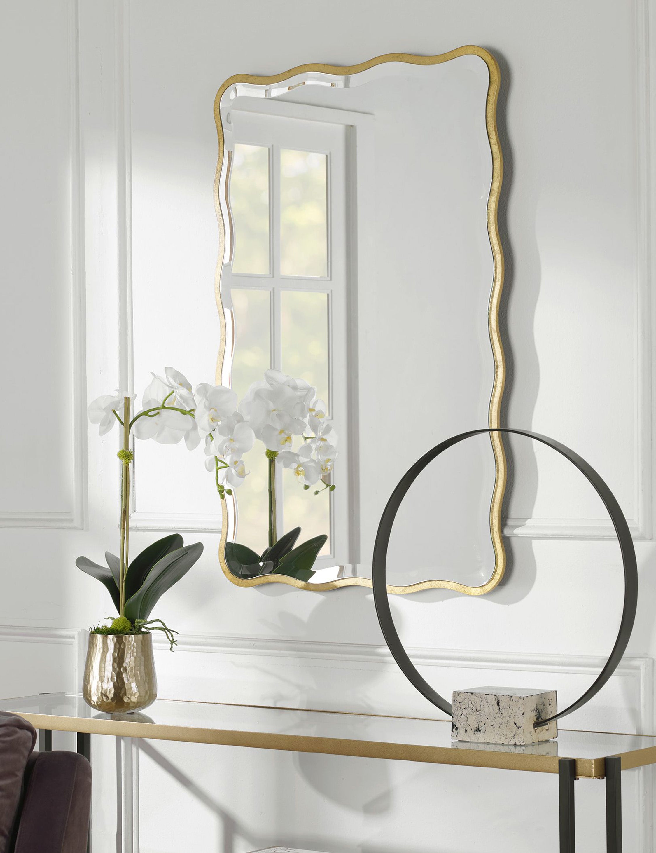 Lulu and Georgia Ondine Mirror – Gold - view 2