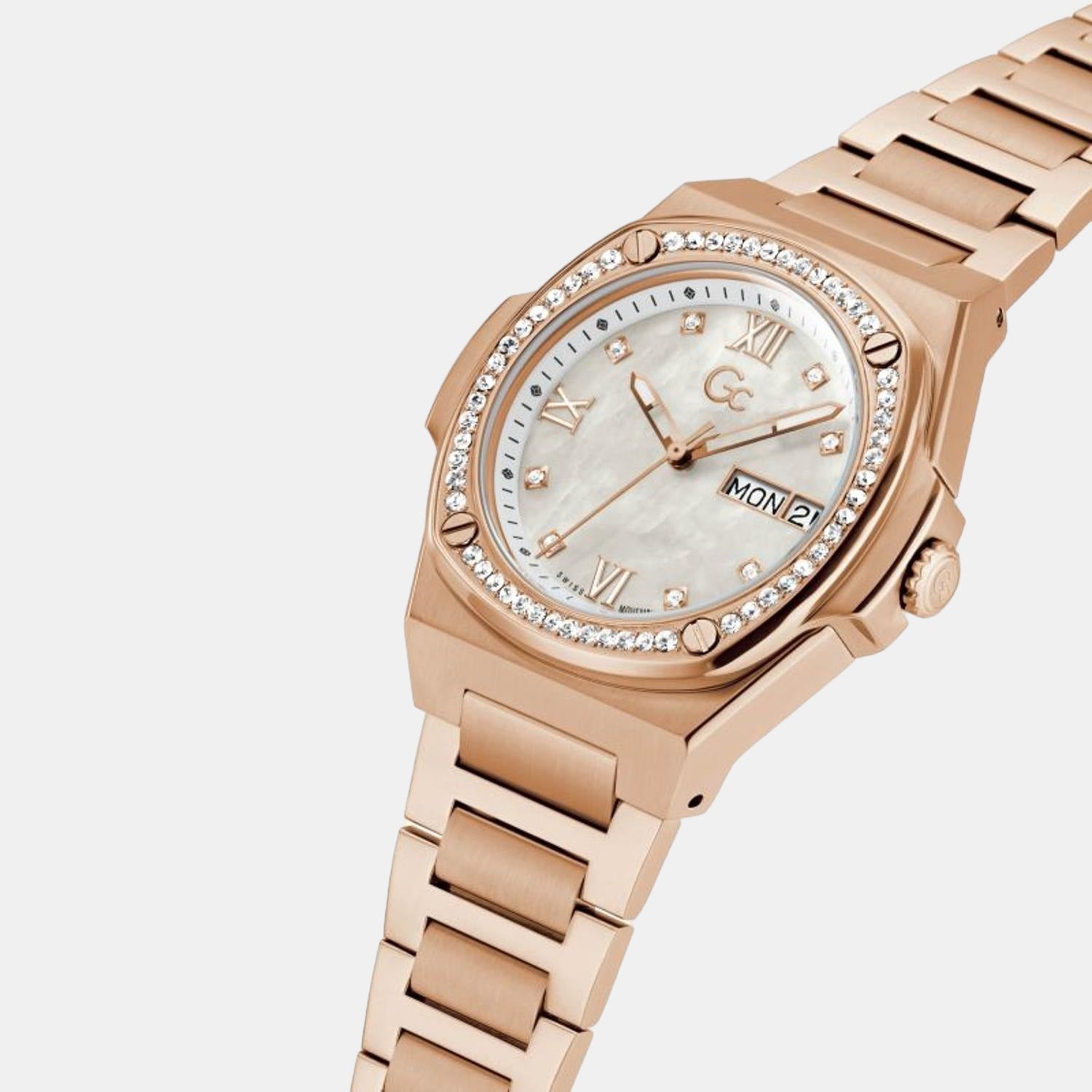 GC Coussin Shape Lady Women Quartz White Dial Analog Stainless Steel Watch Y98002L1MF - view 4