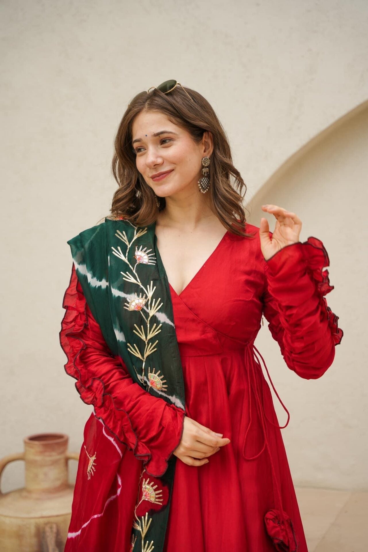 Idaho-o cardinal red suit set - view 7