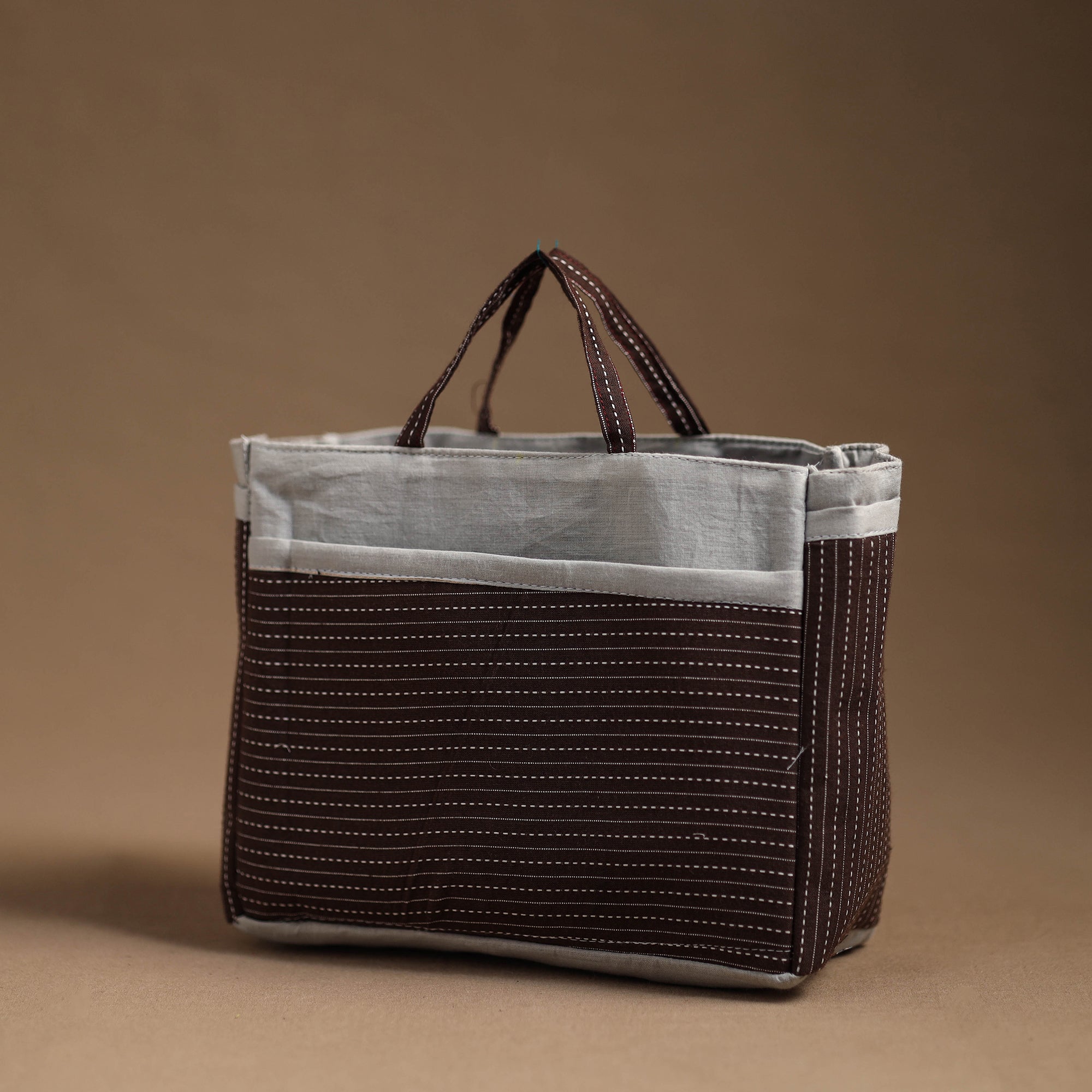 NOORI BAZAR Brown - Handmade Cotton Multipurpose Cosmetic/Toiletry Bag 28 - view 2