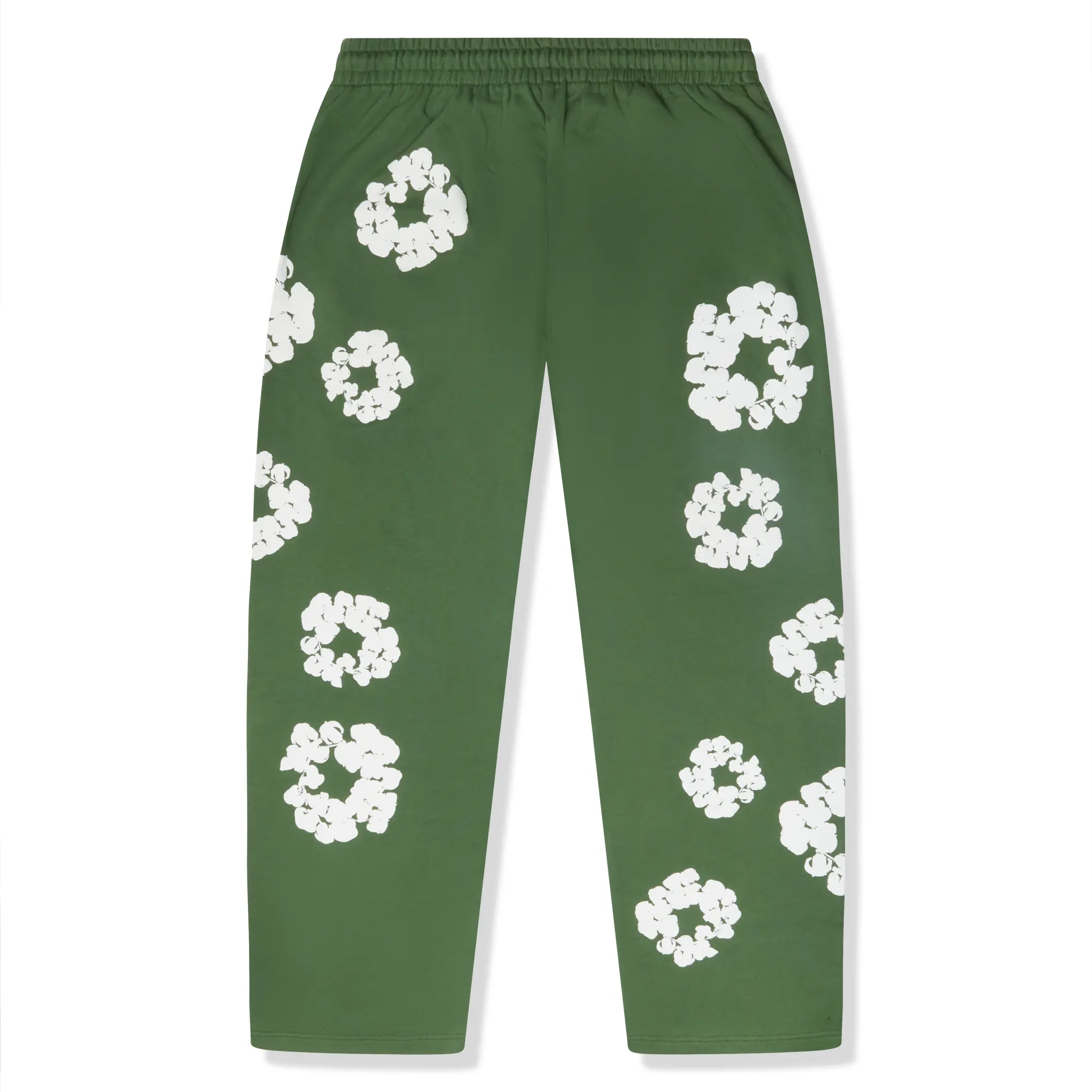 Denim Tears The Cotton Wreath Baggy Green Sweatpants - view 2