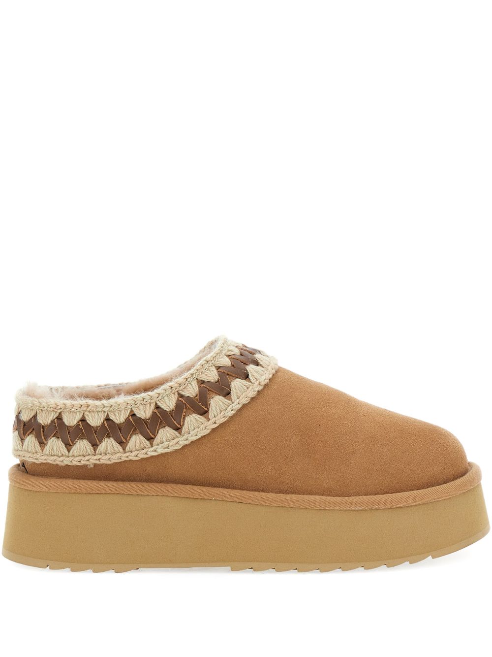 Mou Platform clog – Outer: Suede 100%
