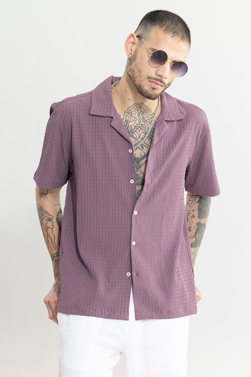 SNITCH Absolute Seer Sucker Purple Shirt