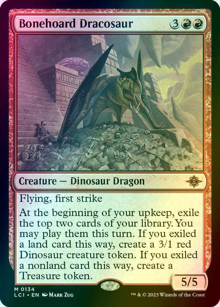 Bonehoard dracosaur 134s – Magic Bonehoard Dracosaur [134s] [Prerelease] [The Lost Caverns of Ixalan: Promos] [Foil]
