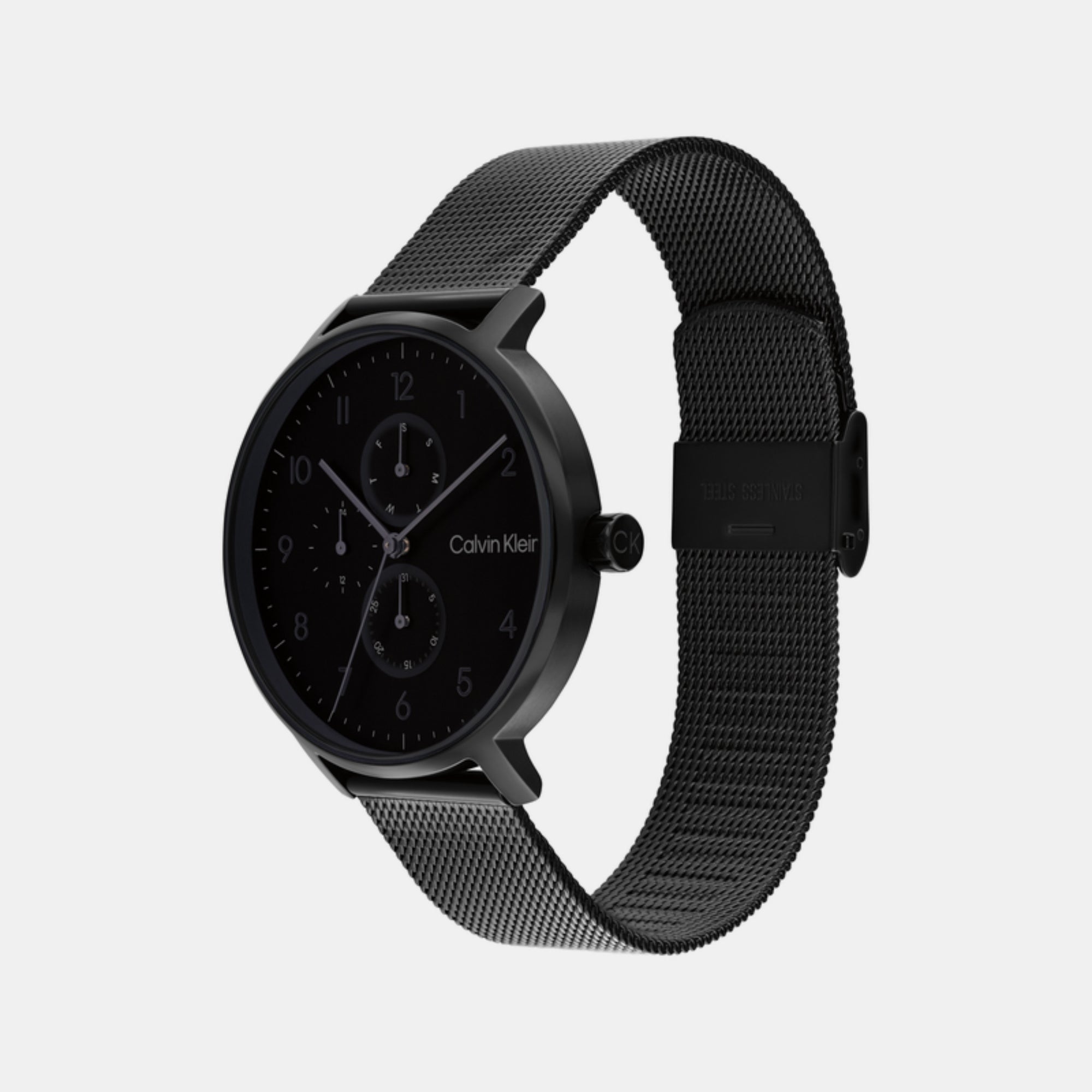 Calvin Klein Ck Stun Unisex Quartz Black Dial Analog Mesh Watch 25200401 - view 2