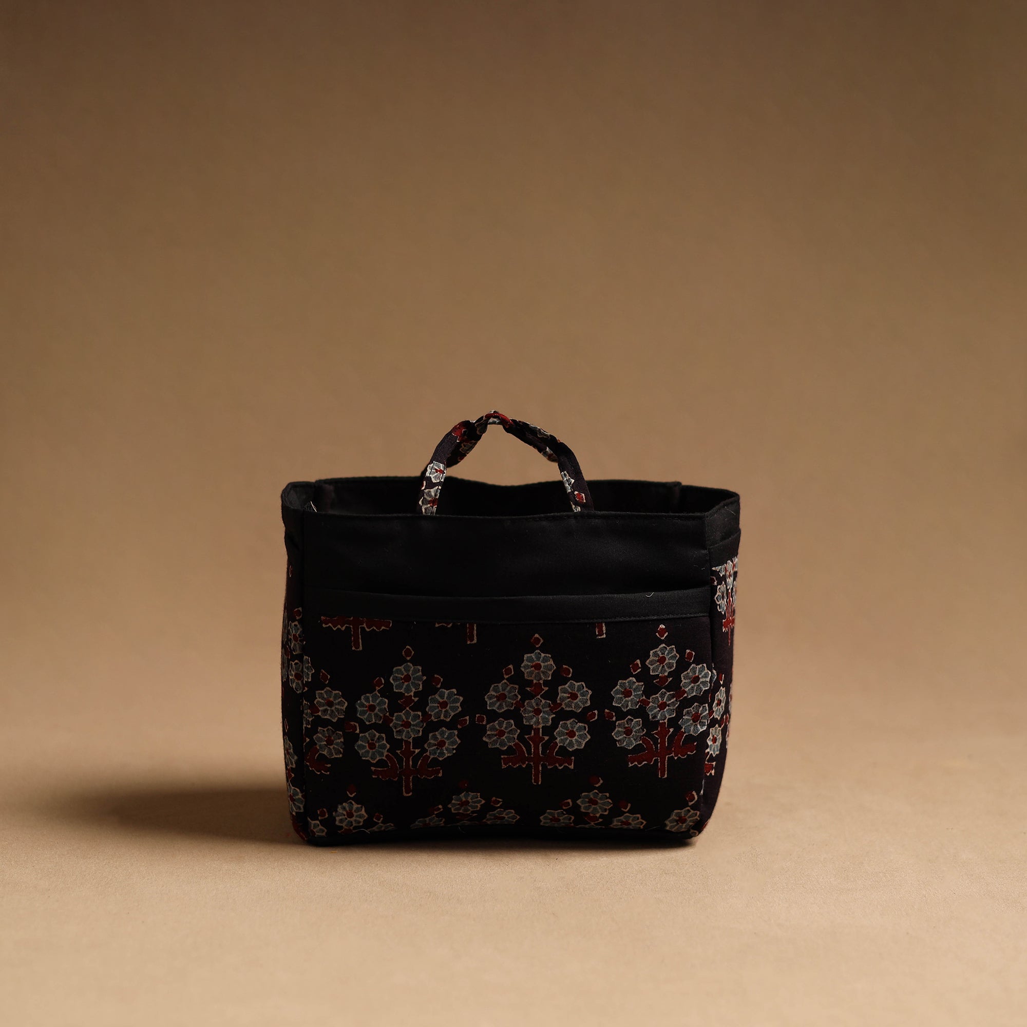 NOORI BAZAR Black - Handmade Cotton Multipurpose Cosmetic/Toiletry Bag 08
