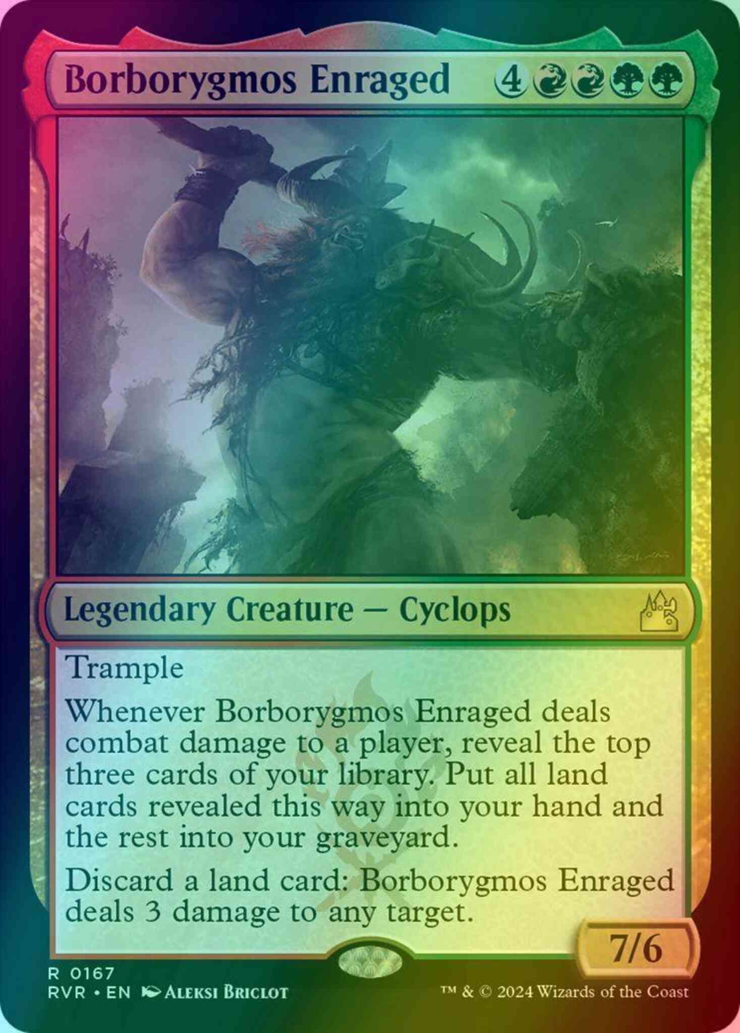 Borborygmos enraged 167 – Magic Borborygmos Enraged [167] [Ravnica Remastered] [Foil]