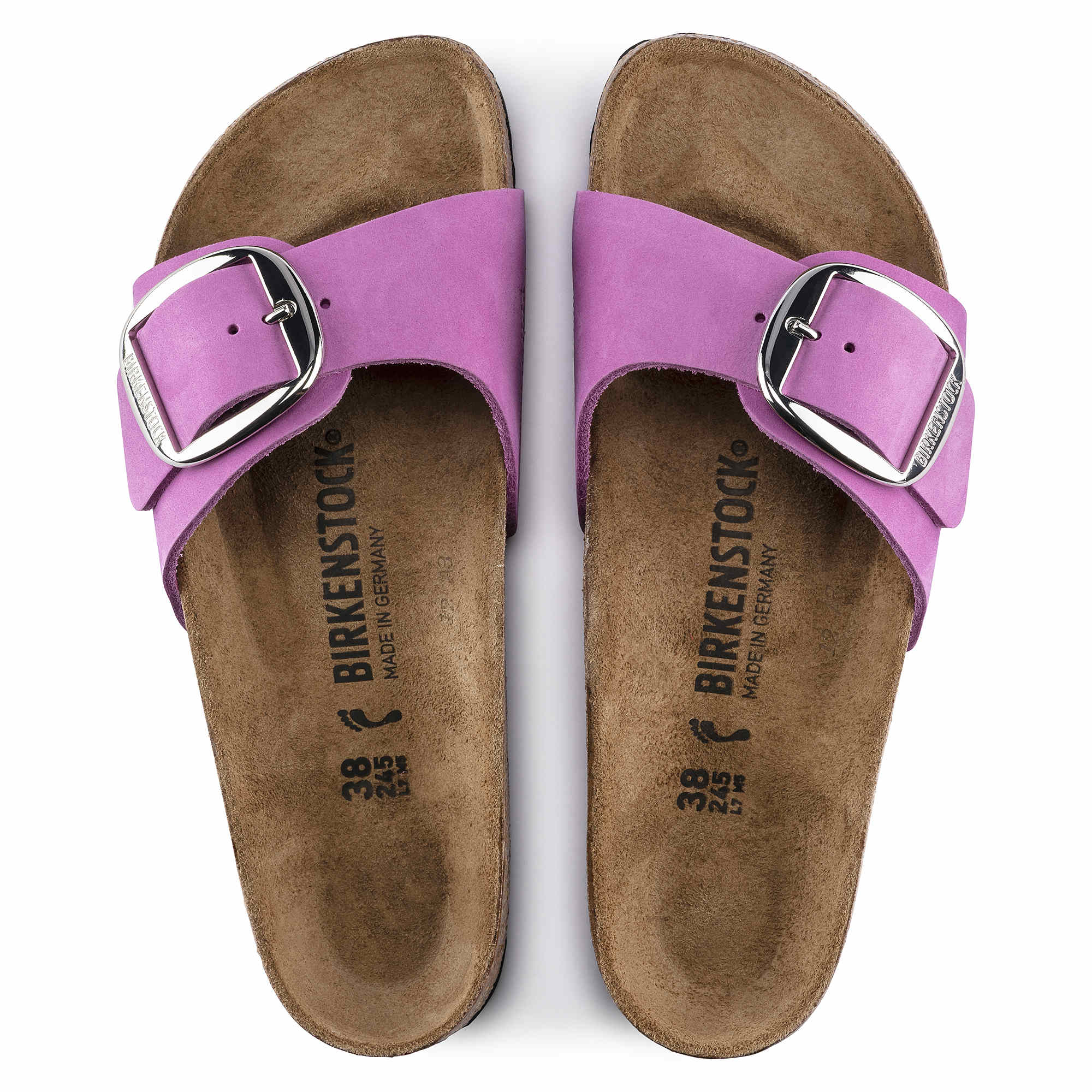 Birkenstock Madrid Big Buckle Nubuck Leather – Purple Purple/Orchid - view 2