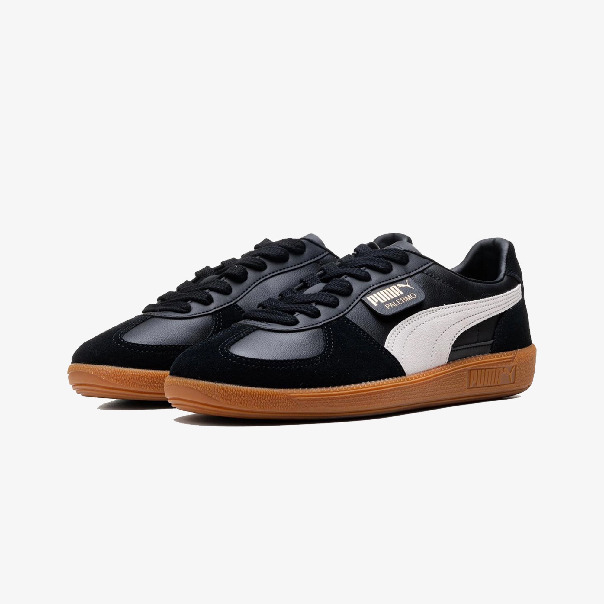 Puma | Palermo Lth { Puma Blackfeather Gray-gum - view 3