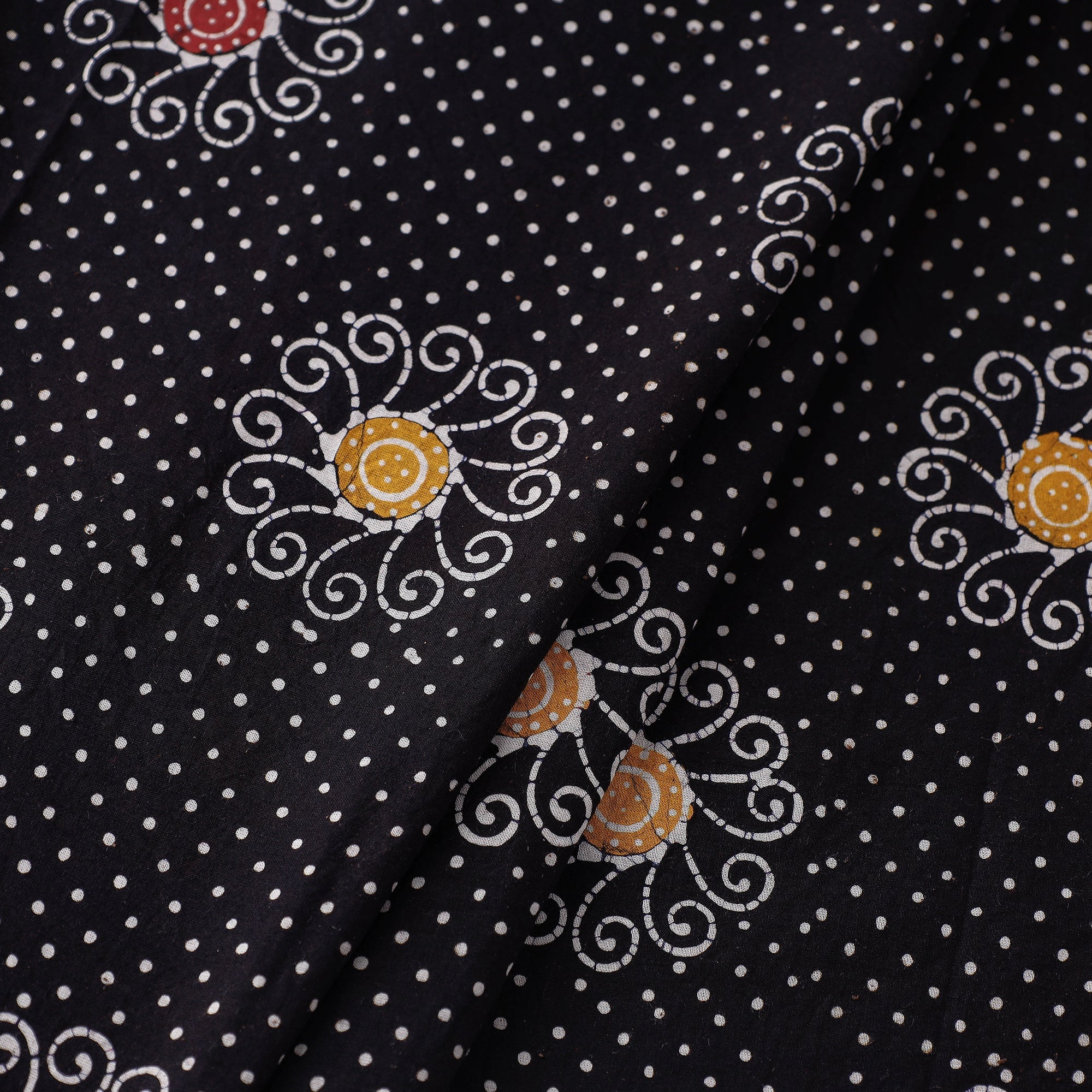KACHCHH JI CHHAAP Black - Indonesian Style Cotton Batik Print Fabric - view 2