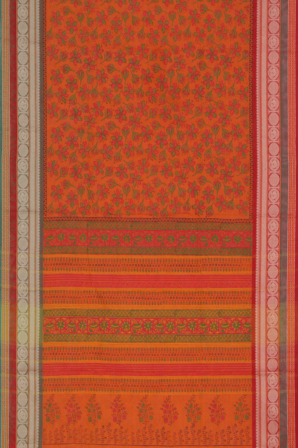 Kalanjali Ethnics Hand block printed cotton saree - view 4