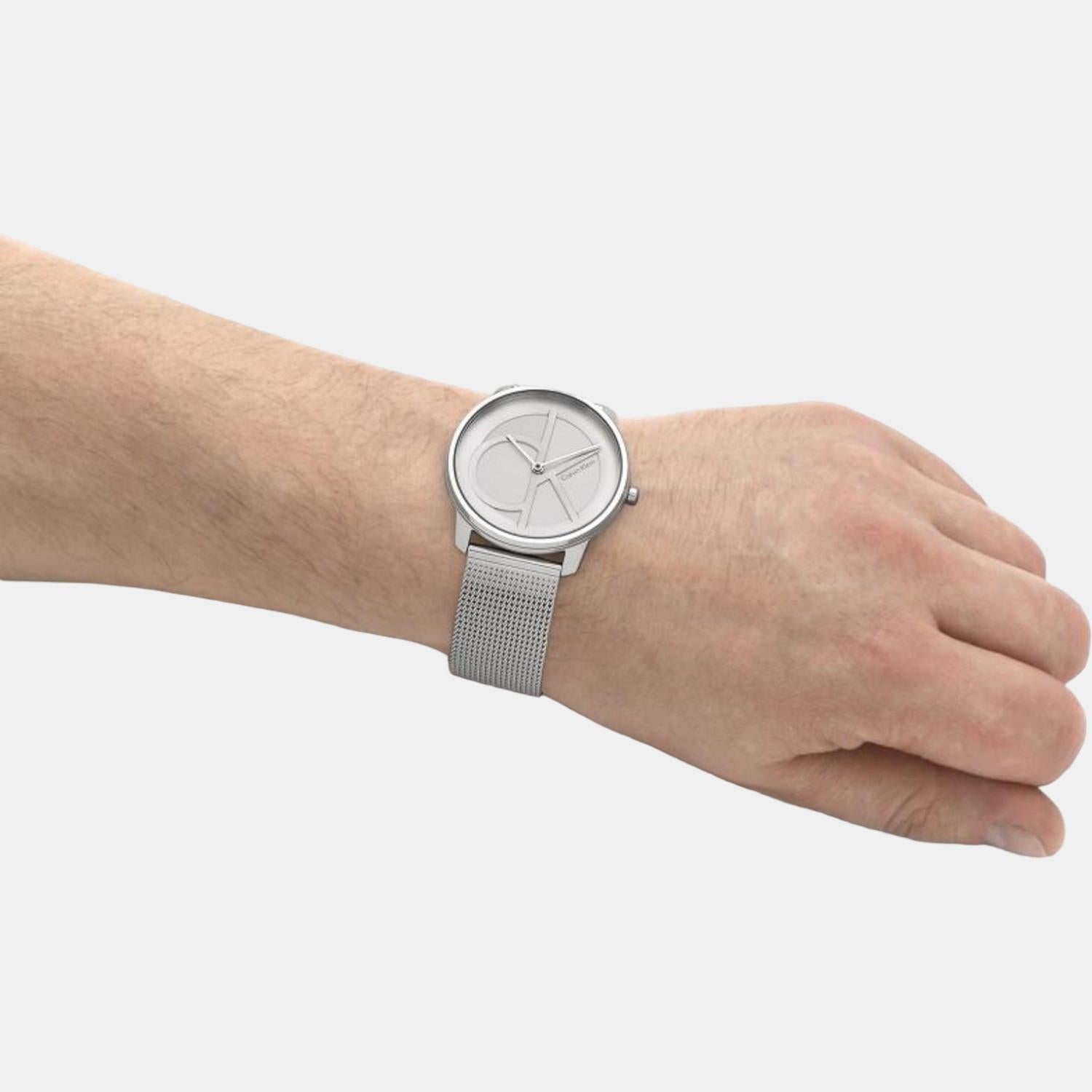 Calvin Klein Ck Iconic Unisex Quartz Silver Dial Analog Stainless Steel Watch 25200032 - view 7