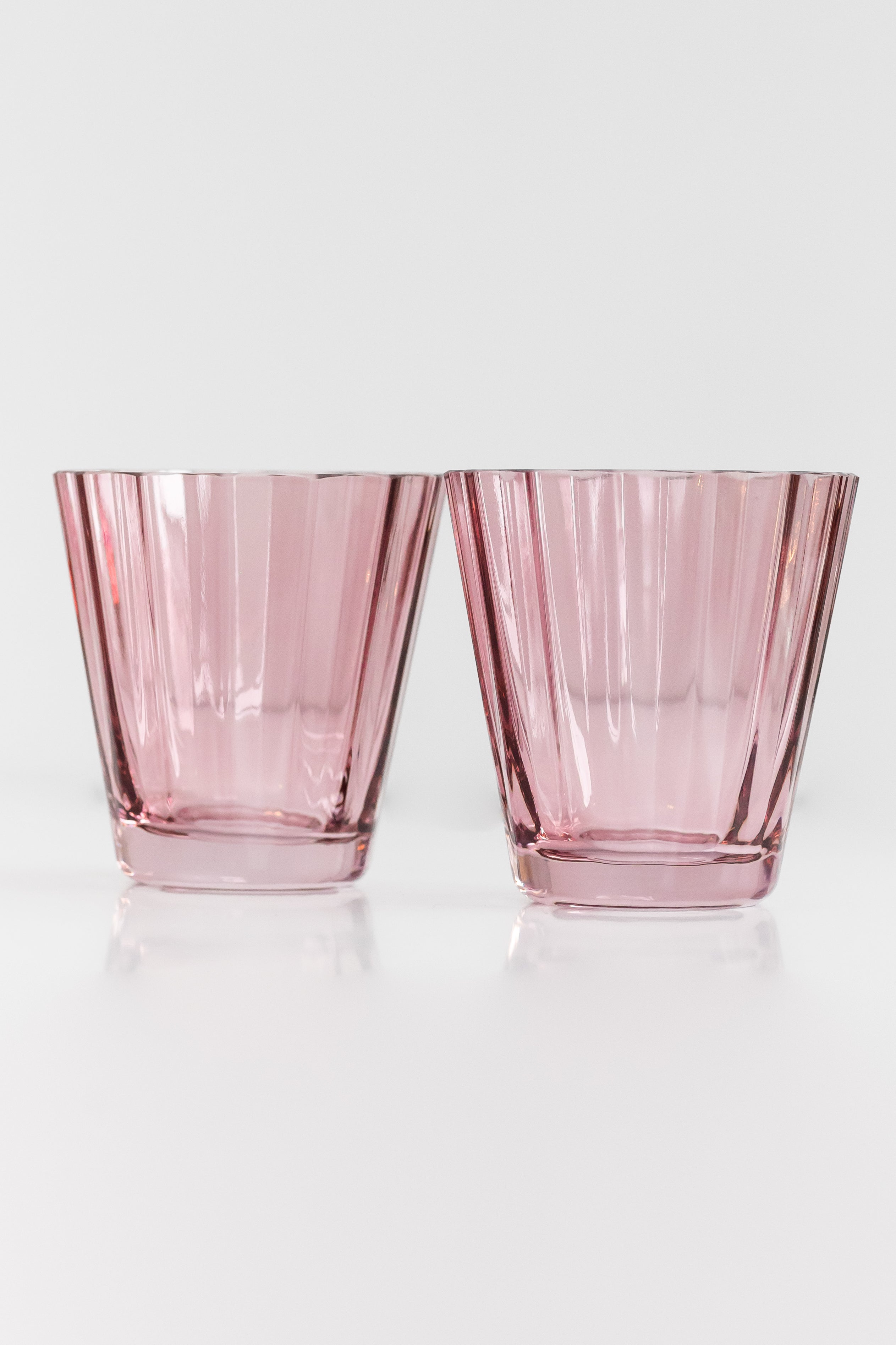 Estelle Colored Glass Estelle Colored Sunday Low Balls - Set of 2 {Rose}