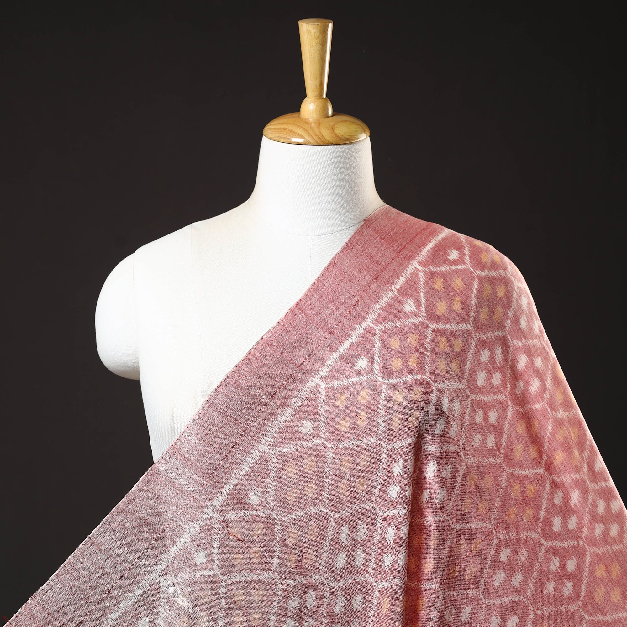 ASHOKA ASSEMBLE - CELEBRATING CRAFTS OF ODISHA Brown - Maniabandha Ikat Weave Handloom Cotton Fabric 06