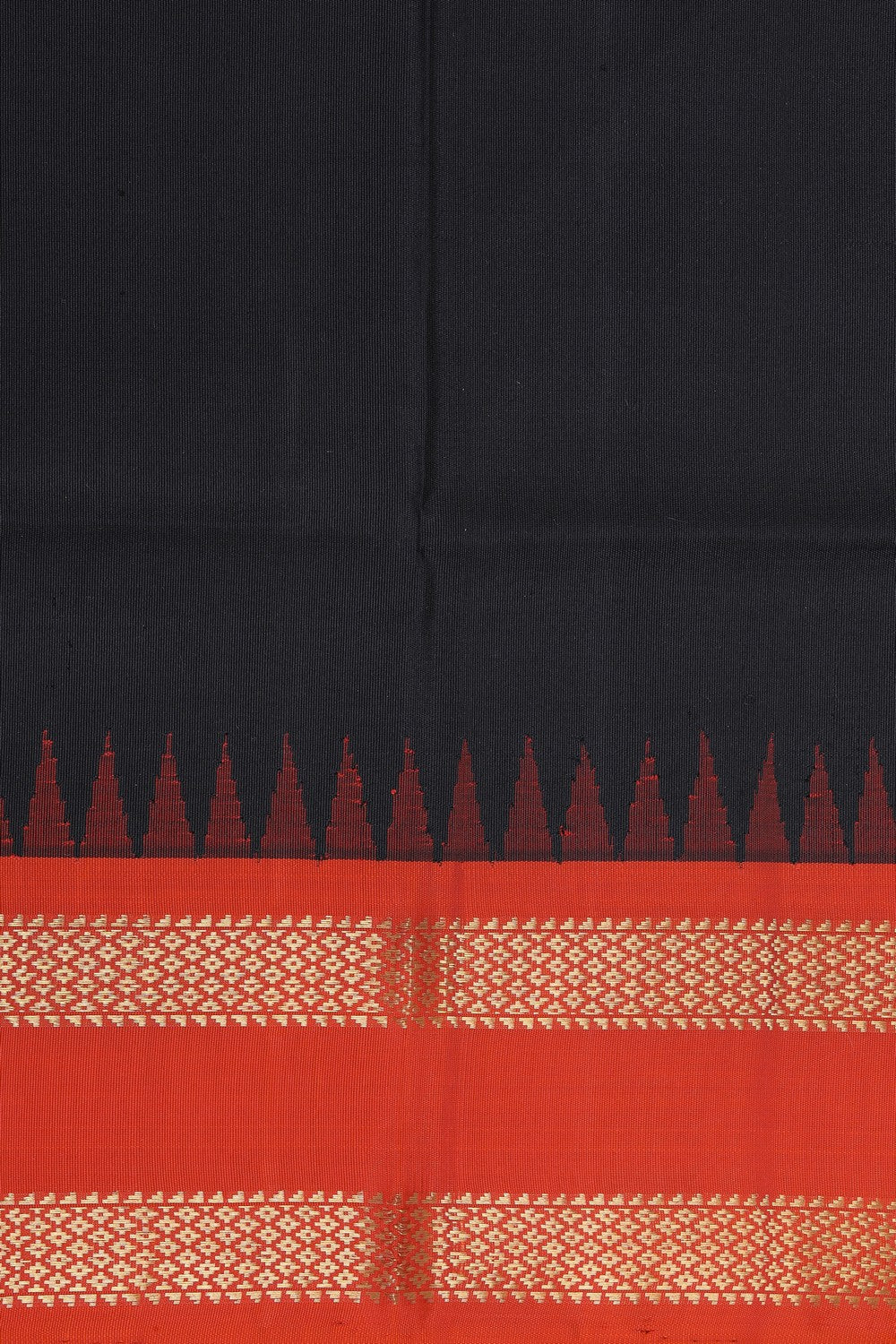 Kalanjali Gadwal Silk Black Dupatta - view 2
