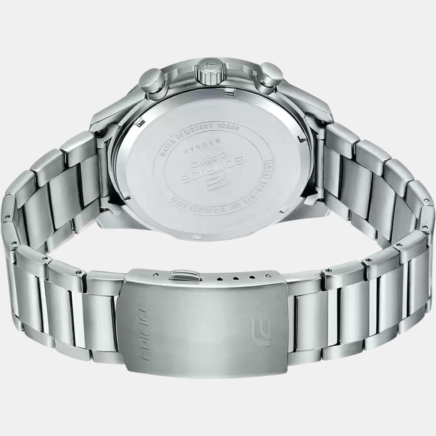 Casio Edifice Men Quartz Silver Dial Chronograph Stainless Steel Watch ED516 - view 3