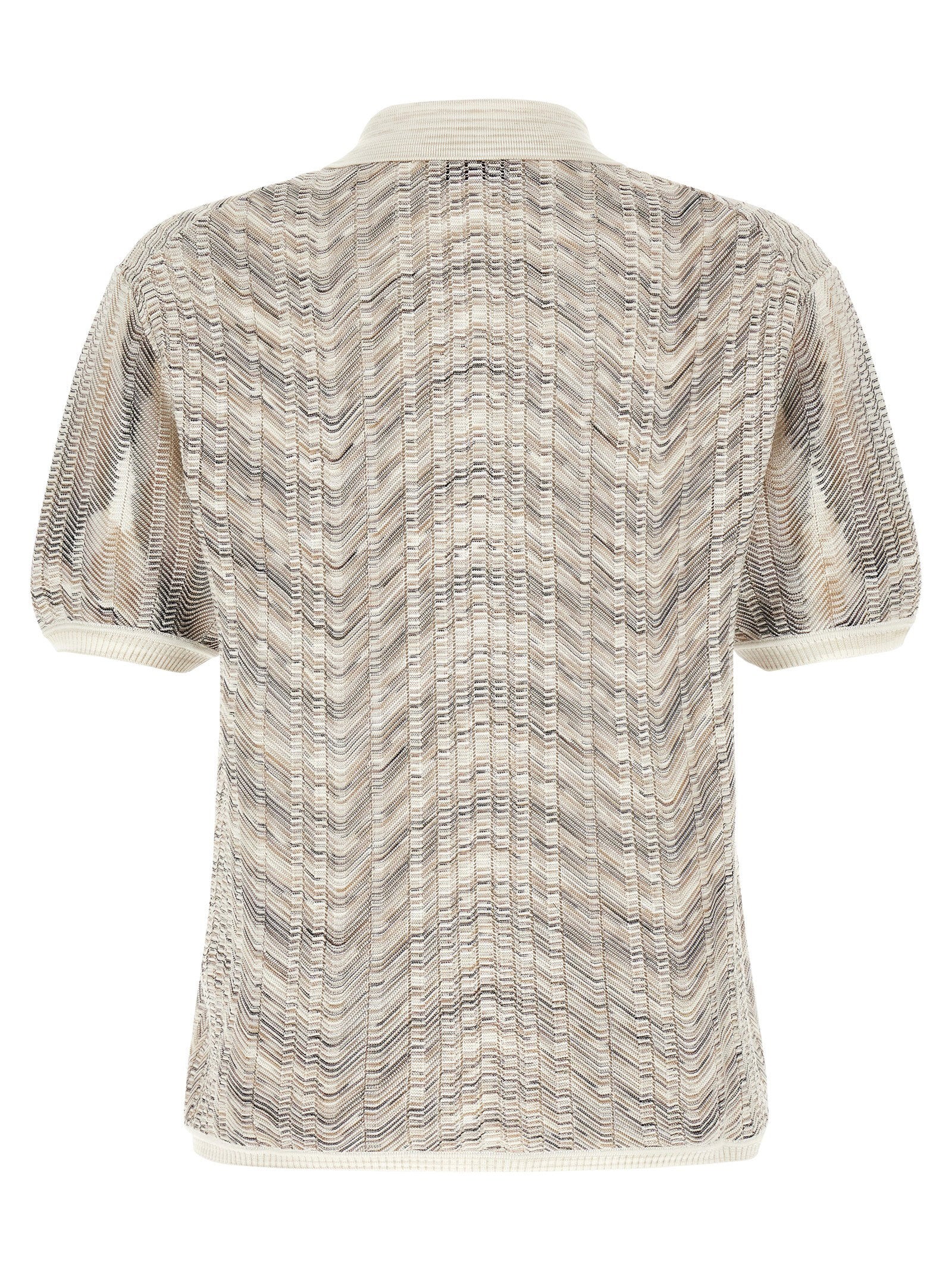 Missoni Zig-zag Knit Polo Shirt – 50% cotton 50% viscose - view 2