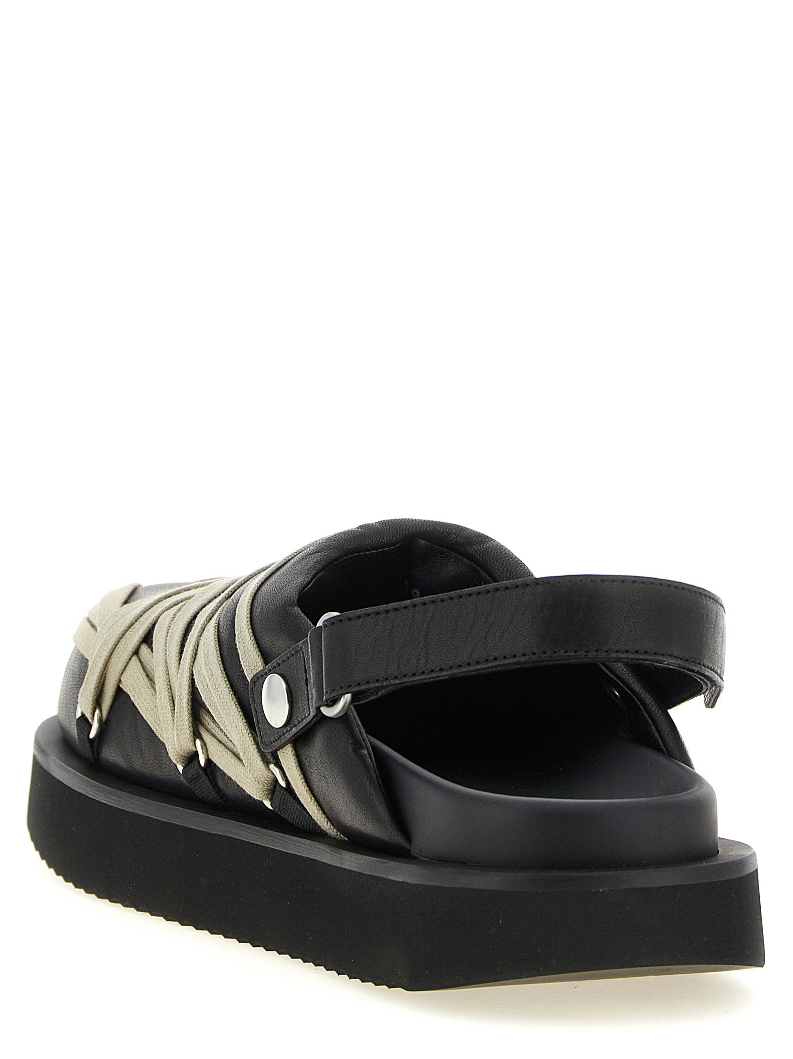 Rick Owens Padded Megalace Platform Sabots – 100% ram leather - view 3