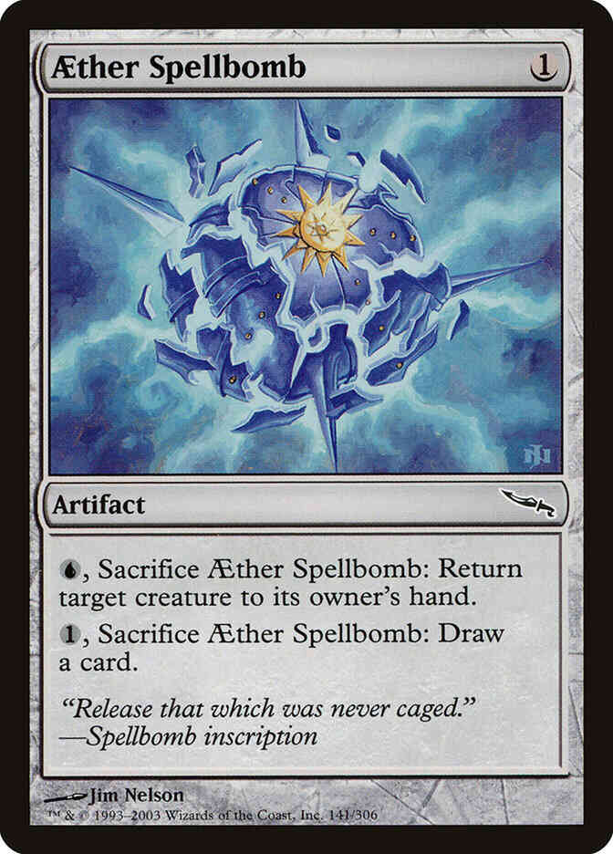Aether spellbomb 141 – Magic Aether Spellbomb [141] [Mirrodin] [Non-Foil]