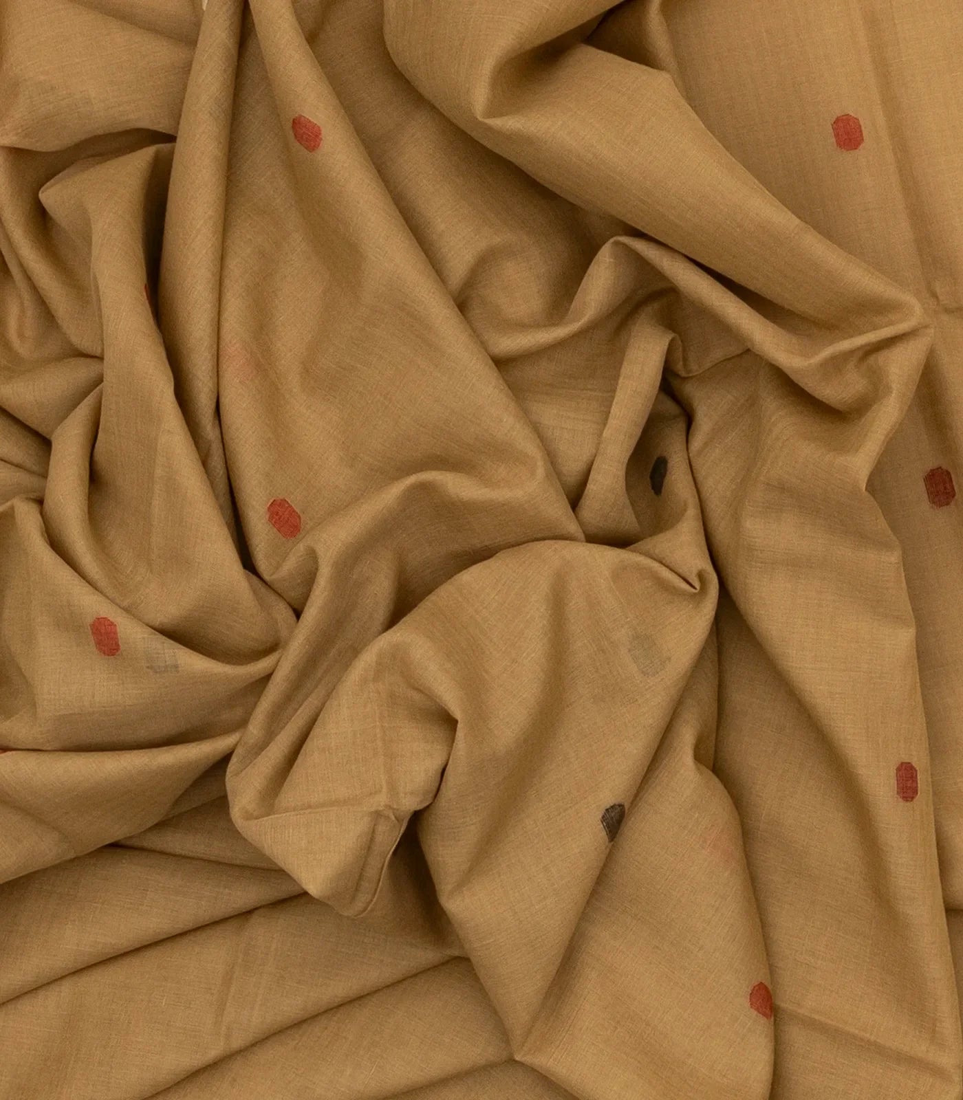 RmKV Beige Handloom Bengal Cotton Saree With Bird Motifs - view 3