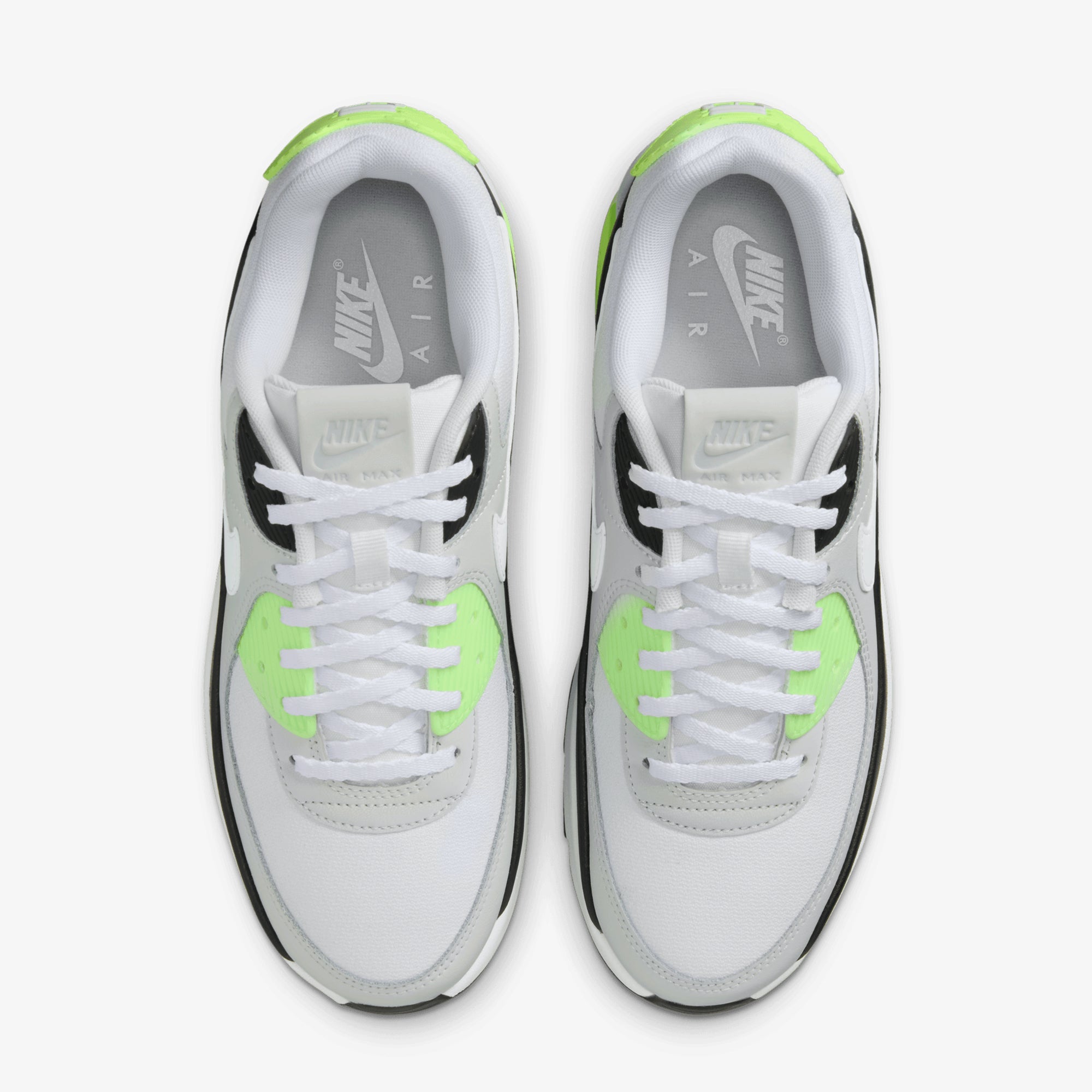 Nike | AIR MAX 90 LV8 { PHOTON DUST/WHITE-LIME BLAST-BLACK - view 2