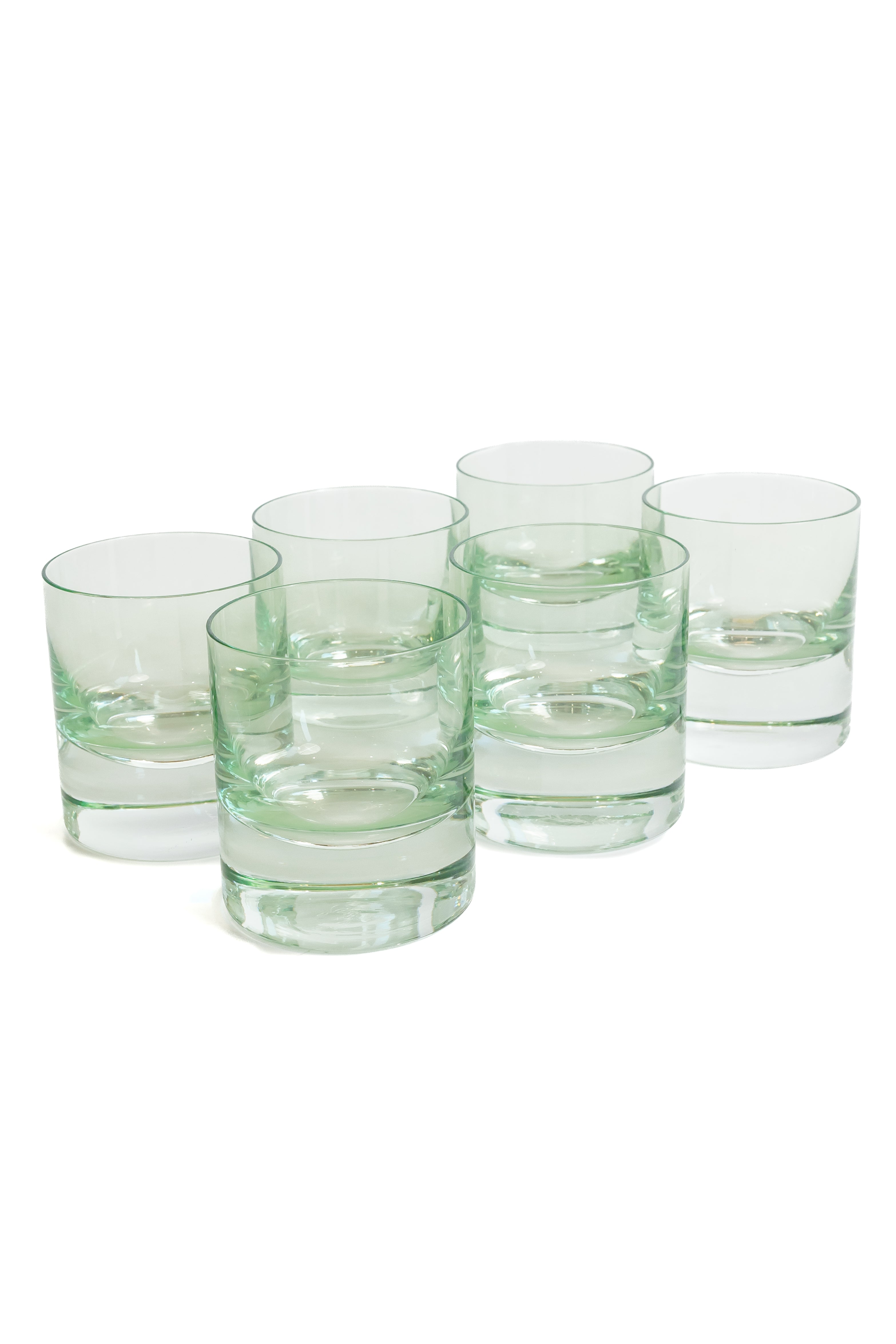 Estelle Colored Glass Estelle Colored Rocks Glass - Set of 6 {Mint Green} - view 6