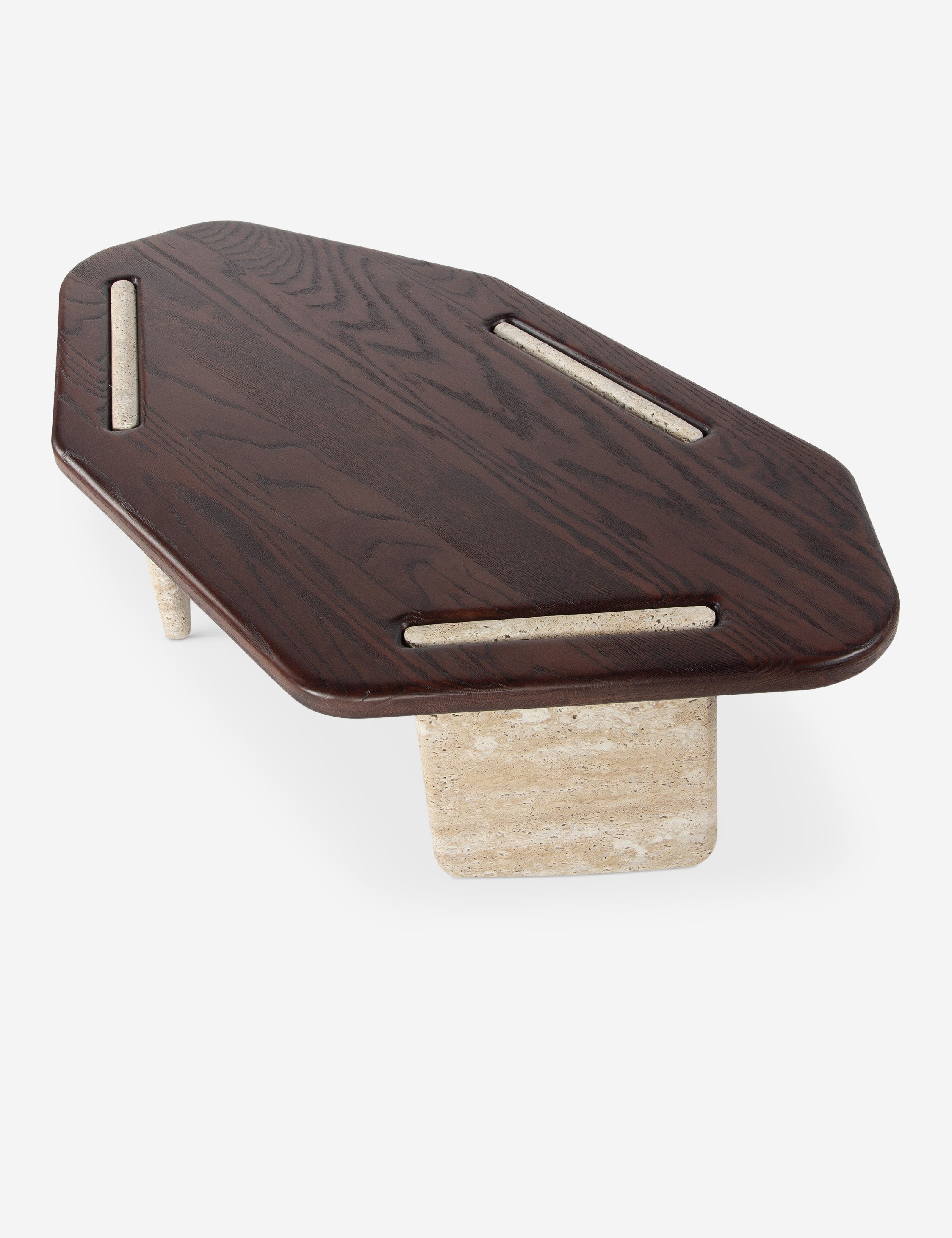 Lulu and Georgia Lanier Coffee Table – Brown and Travertine - view 5