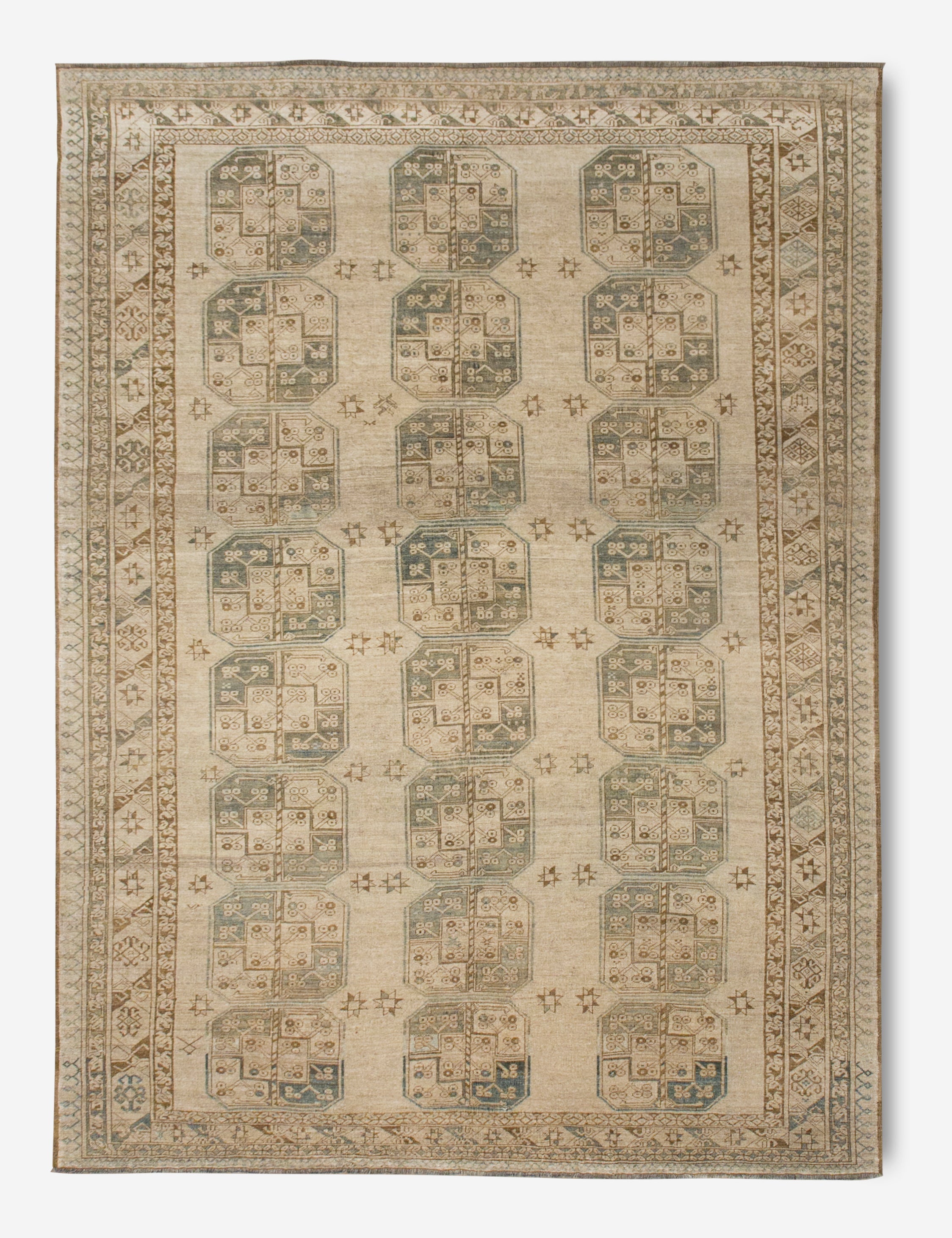 Lulu and Georgia Vintage Turkish Hand-Knotted Wool Rug No. 388, 7'10" x 10'10"