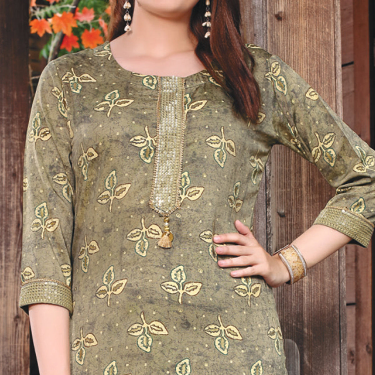 BlackTree grey-printed-muslin-kurti – Women's - view 3
