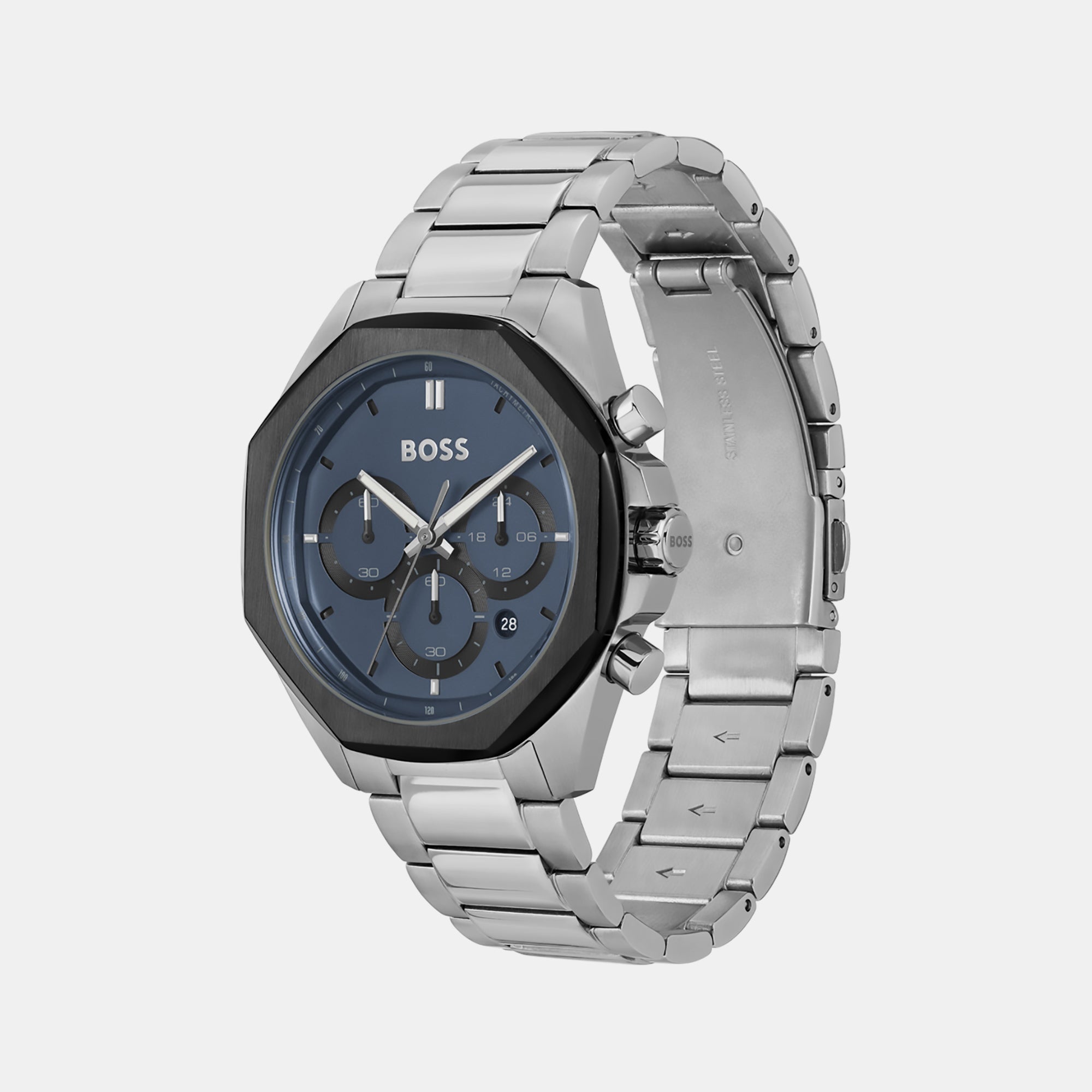 Boss Cloud Men Quartz Blue Dial Chronograph Stainless Steel Watch 1514015 - view 2