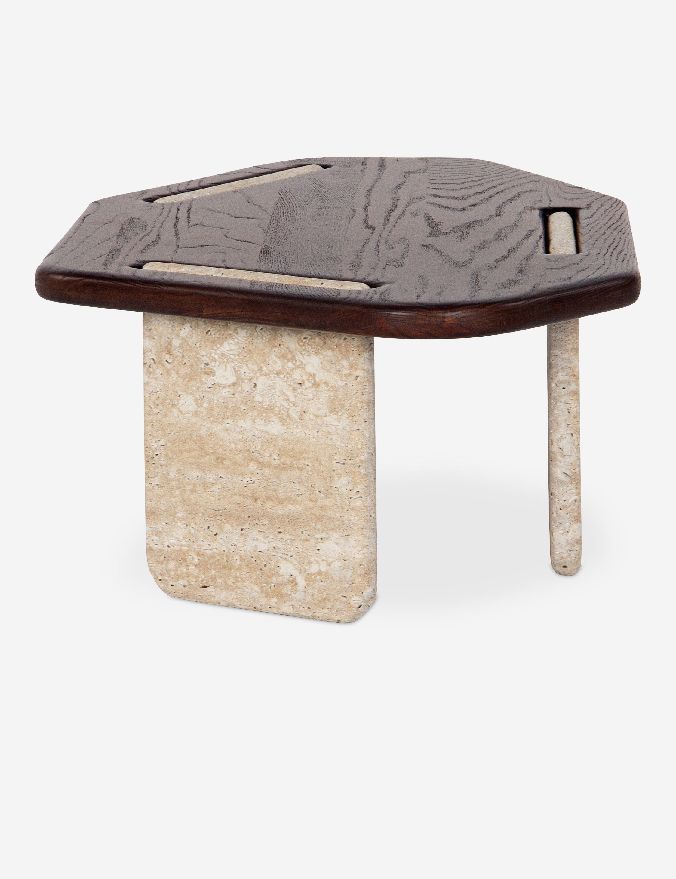 Lulu and Georgia Lanier Coffee Table – Brown and Travertine - view 3