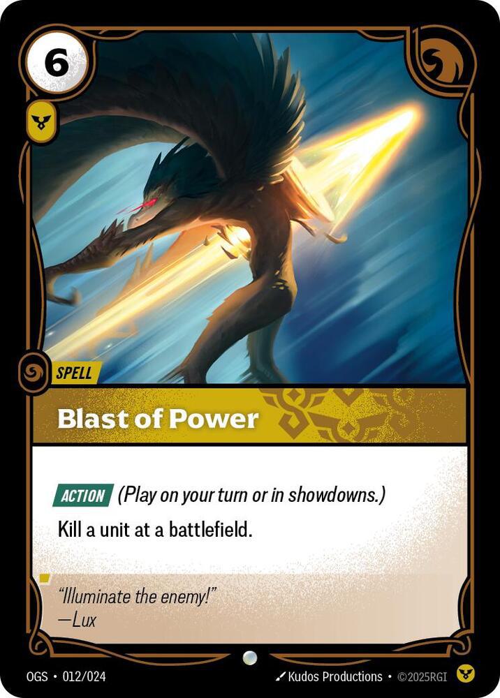 Riftbound Blast of Power - 012/024 [Origins: Proving Grounds] [Non-Foil]