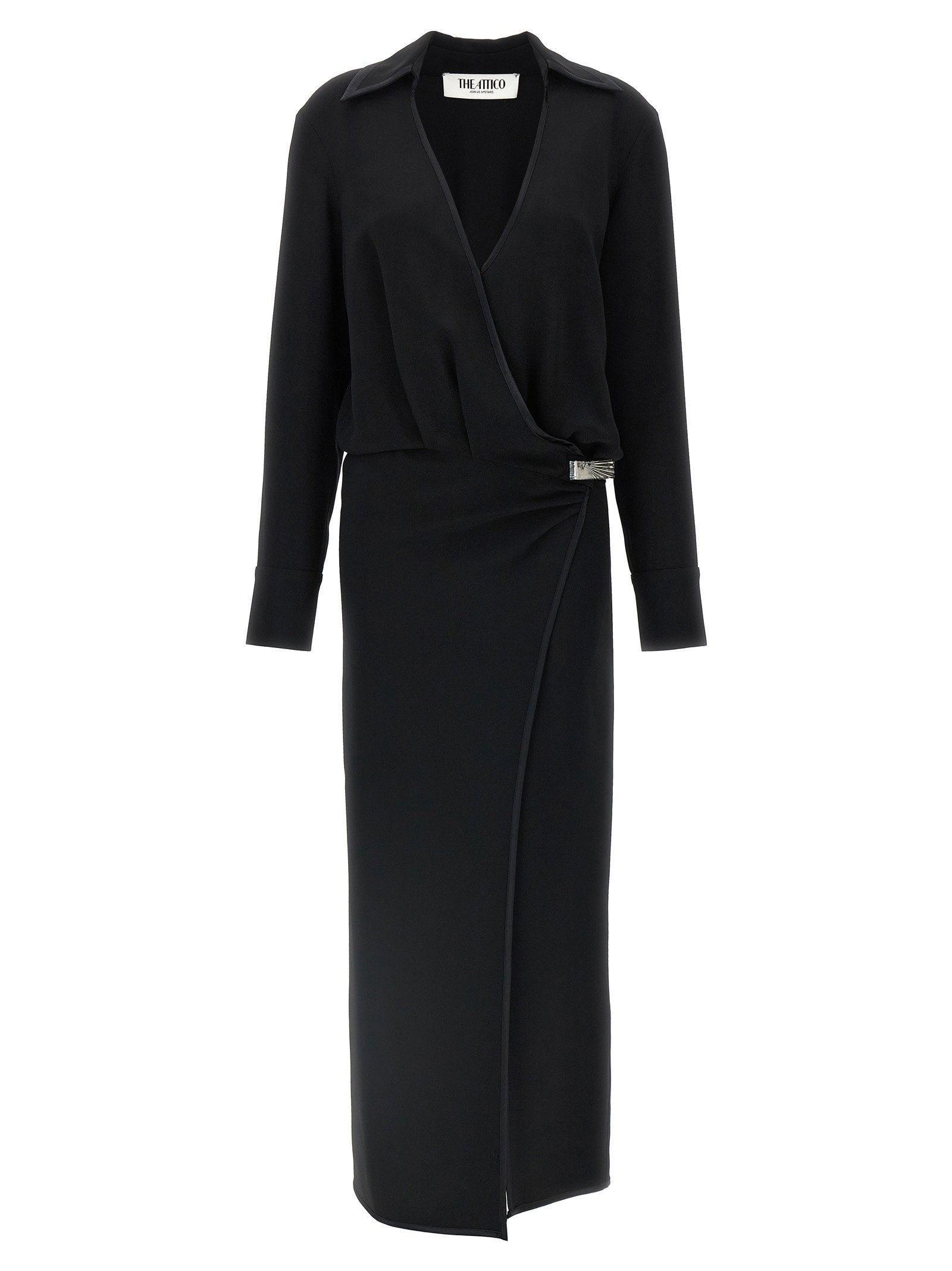 The Attico Wrap Dress – 50% acrylic 50% viscose