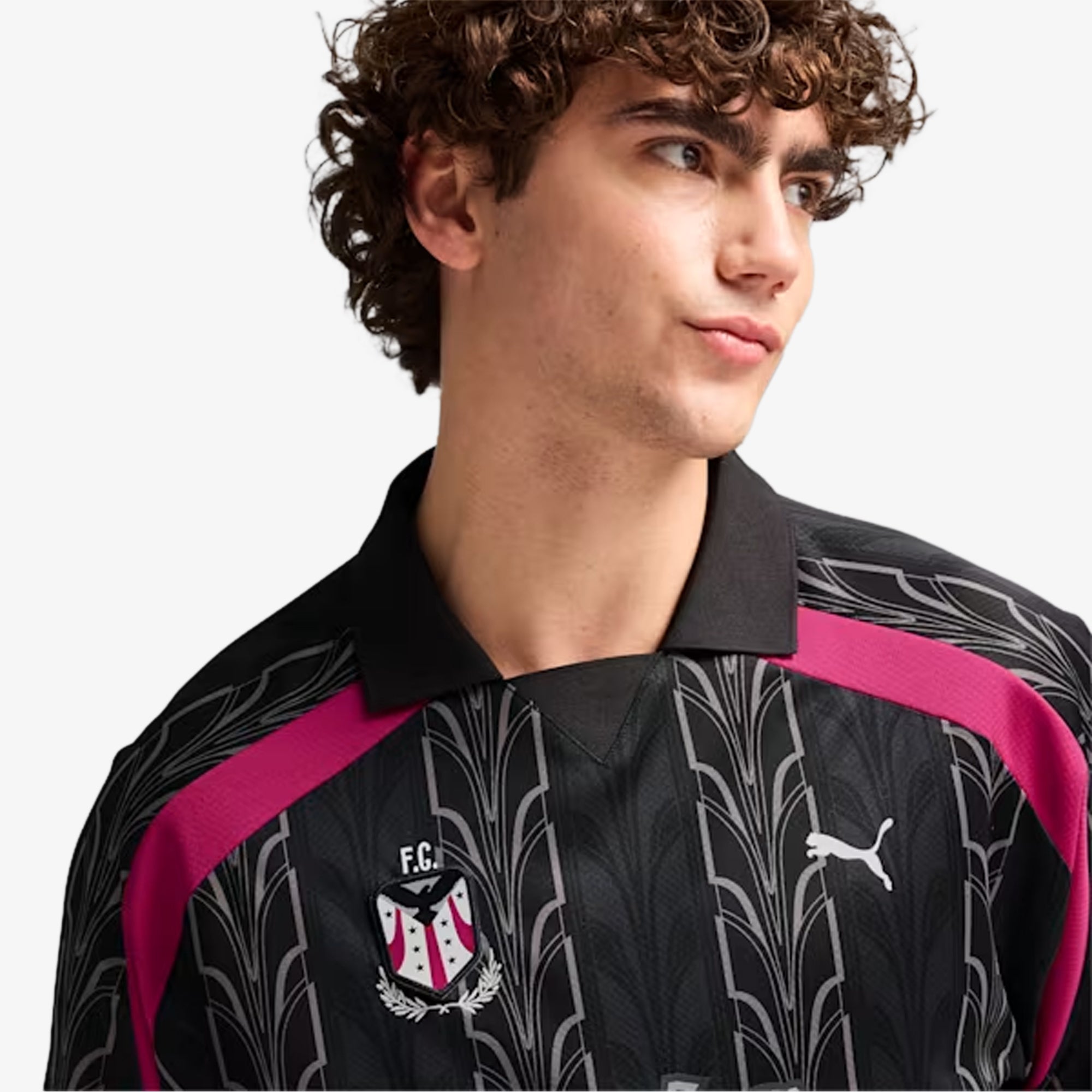 Puma | X Mas Tiempo Relaxed Fit Jersey { Black/pink - view 3