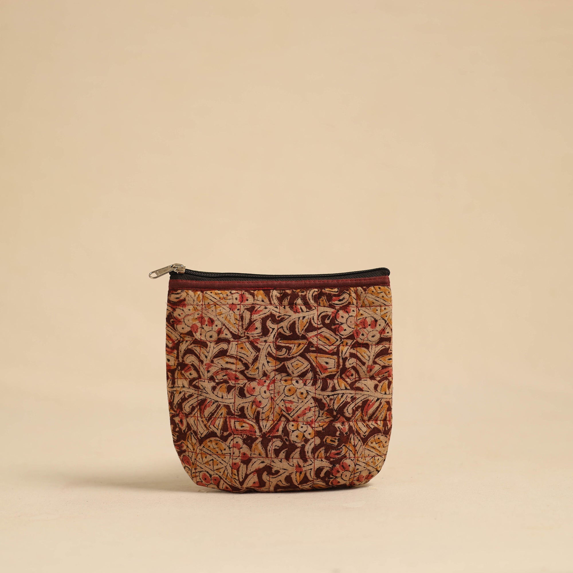 NOORI BAZAR Brown - Handmade Quilted Cotton Utility Pouch 15