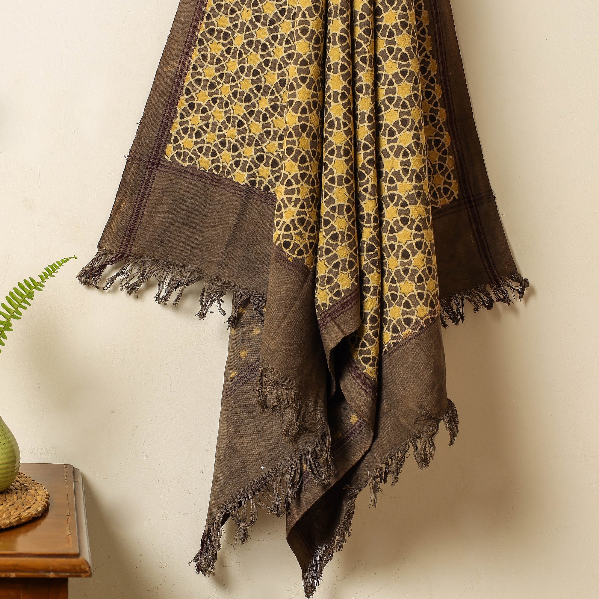 KACHCHH JI CHHAAP Brown - Block Print Cotton Ajrakh Handloom Towel - view 2