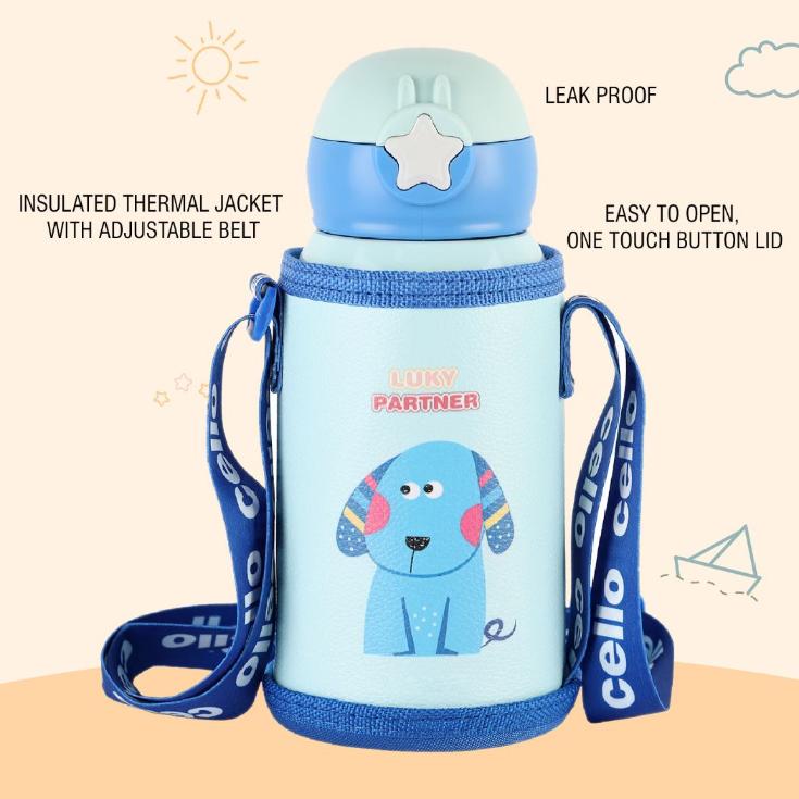 Cello Lucky Hot & Cold Stainless Steel Kids Water Bottle, 500ml - view 16