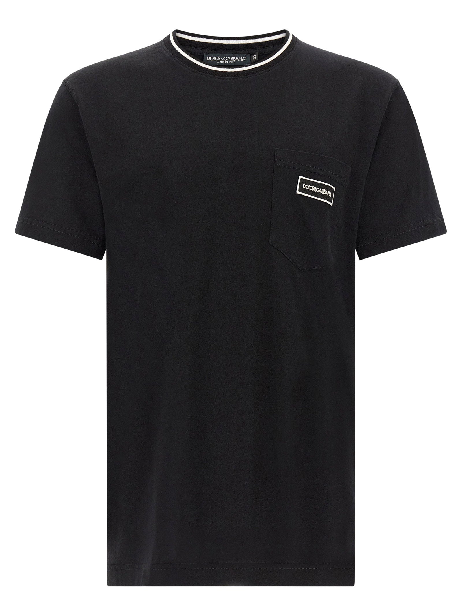 Dolce & Gabbana Logo Pocket T-shirt – 100% cotton