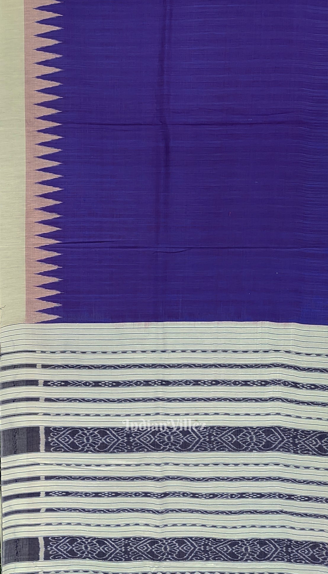IndianVillèz Blue White Gopalpur Tussar Saree - view 2