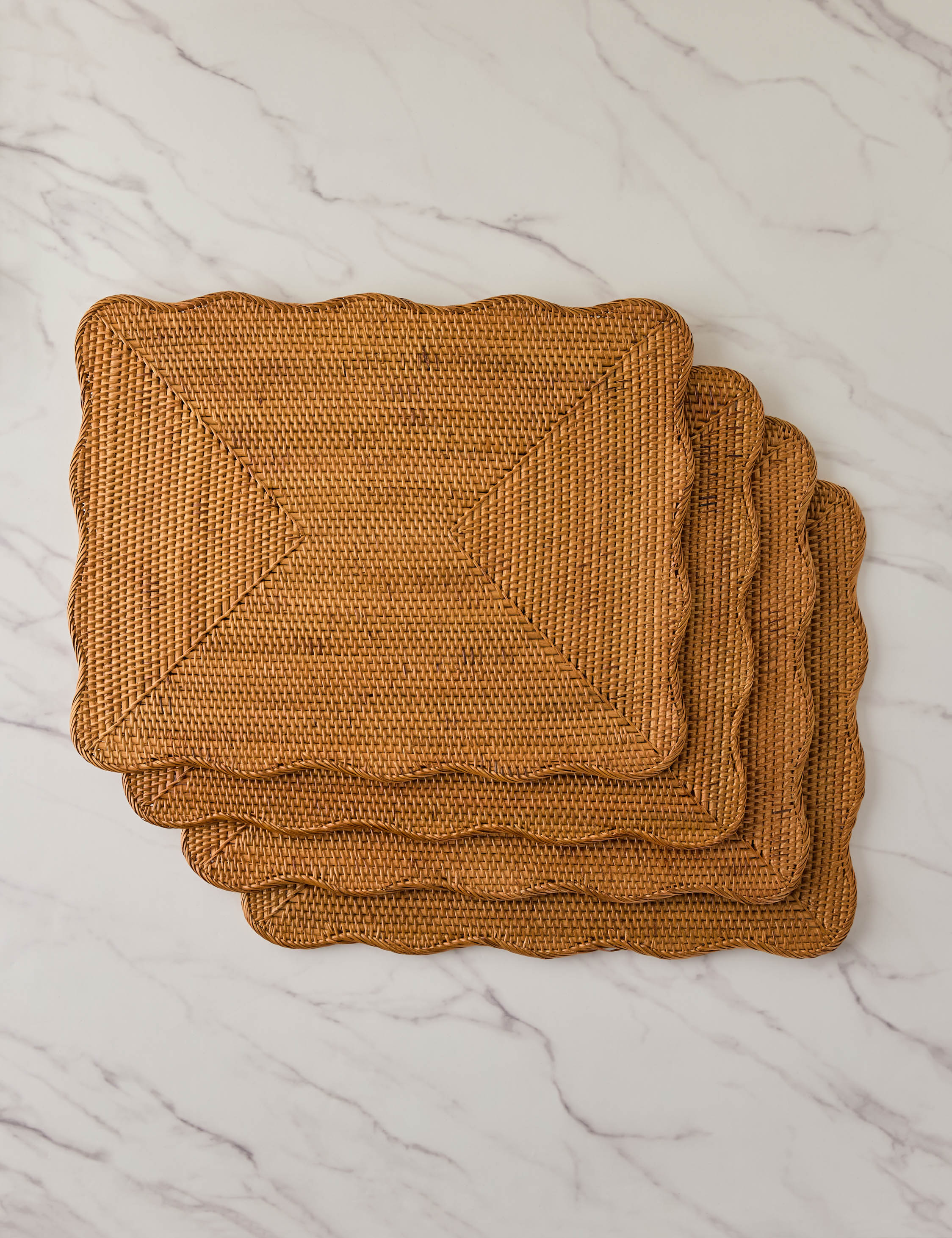 Lulu and Georgia Tyna Rattan Placemats (Set of 4) - view 2