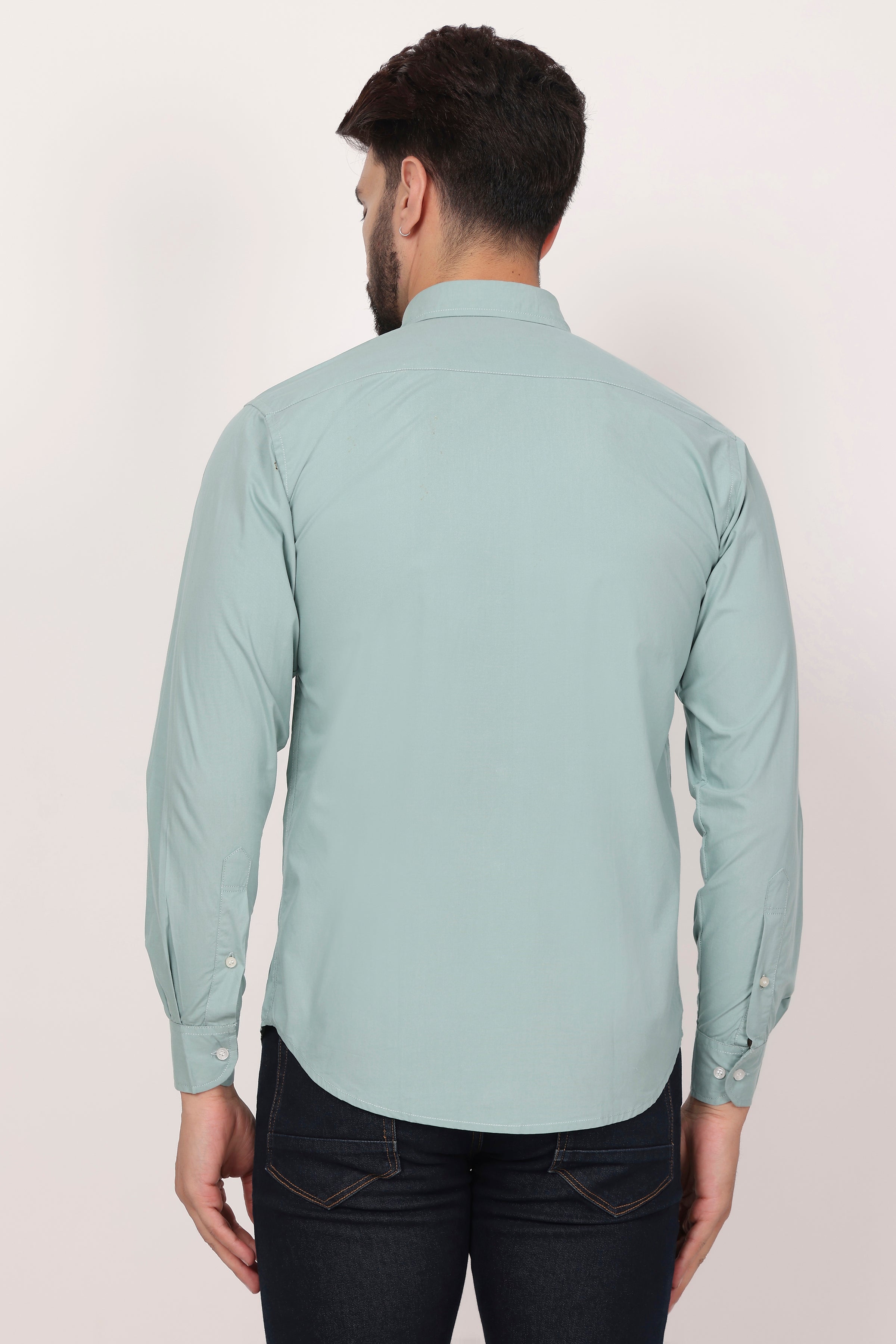 BlackTree New Green Down Button Casual Shirt I 100% Cotton Twill - view 2